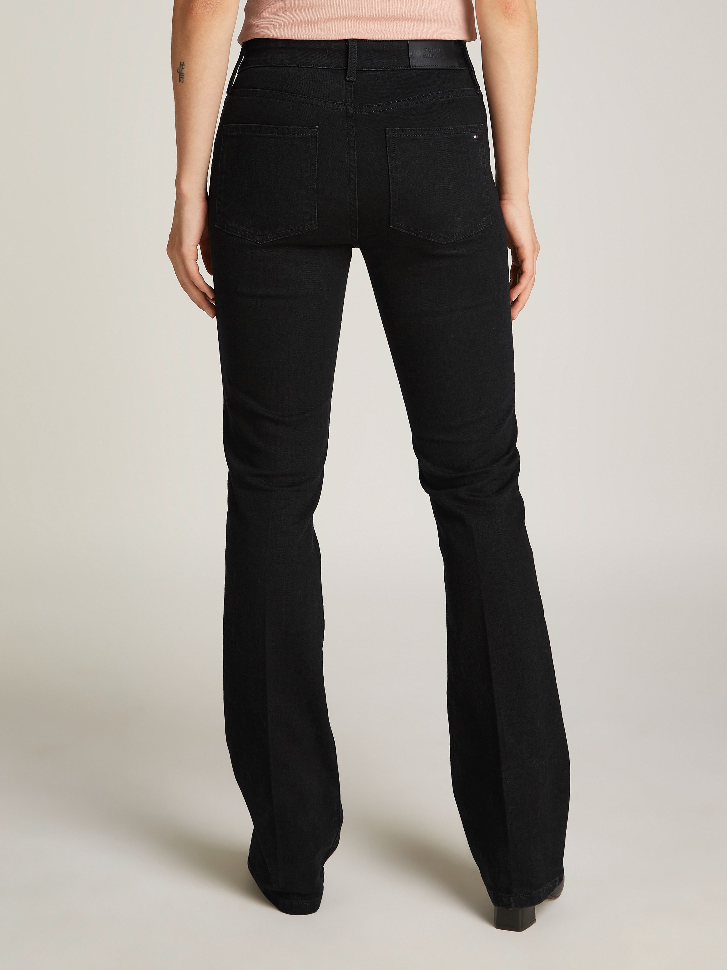 Tommy Hilfiger Bootcut jeans BOOTCUT REGULAR WAIST gemiddelde normale taillehoogte, met persplooien, met studs