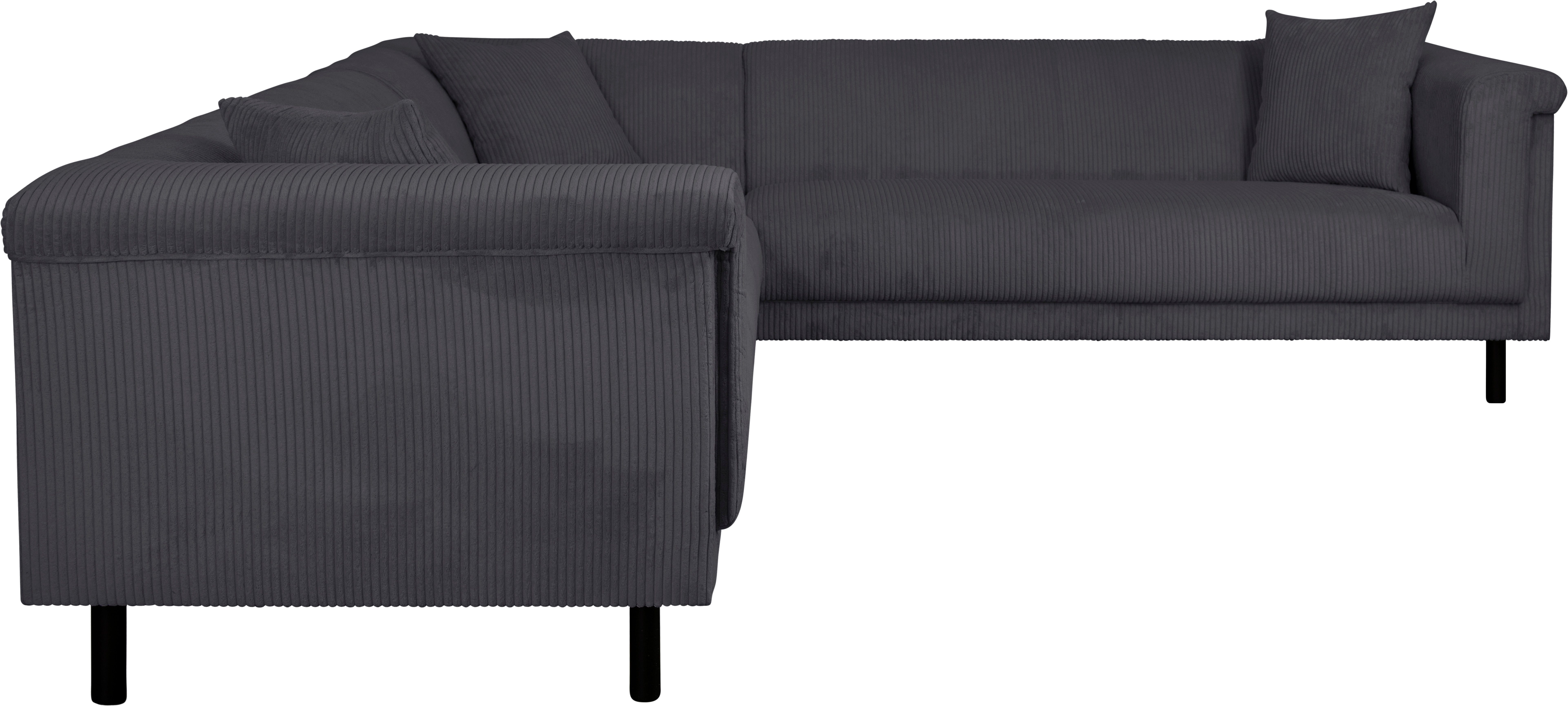 INOSIGN Hoekbank AGNIA L-vorm BxDxH: 244x244x71 cm incl. sierkussen, gelijkbenig, ook in cord