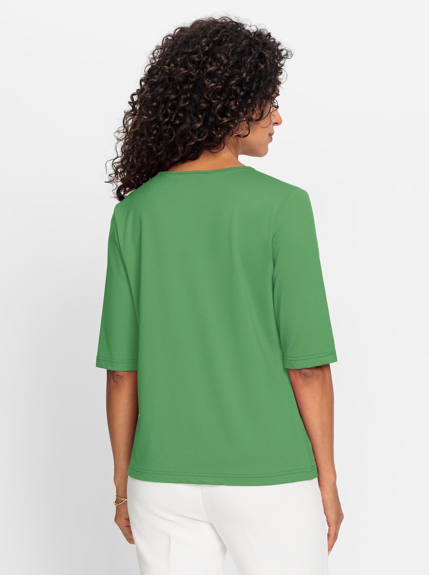 Casual Looks Shirt met V-hals Shirt (1-delig)
