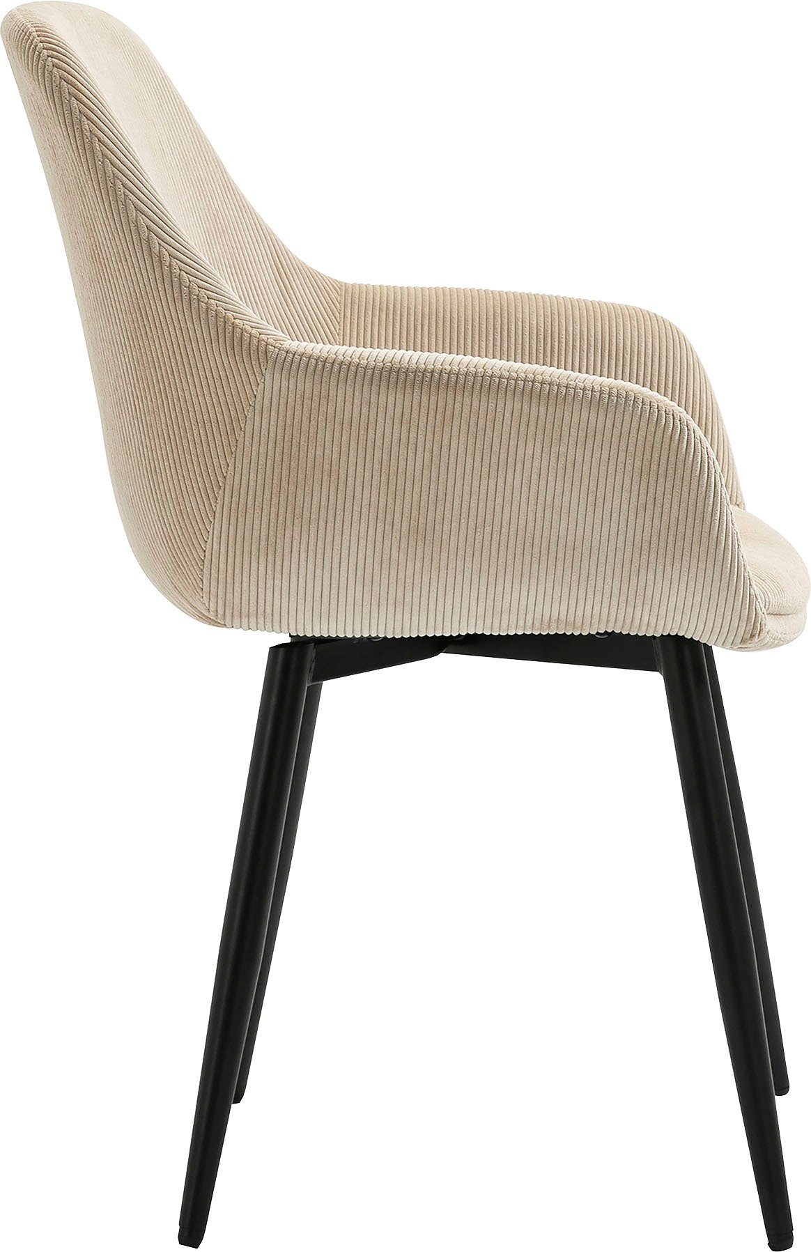 SalesFever Stoel met armleuningen Bekleding in corduroy-look (set, 2 stuks)