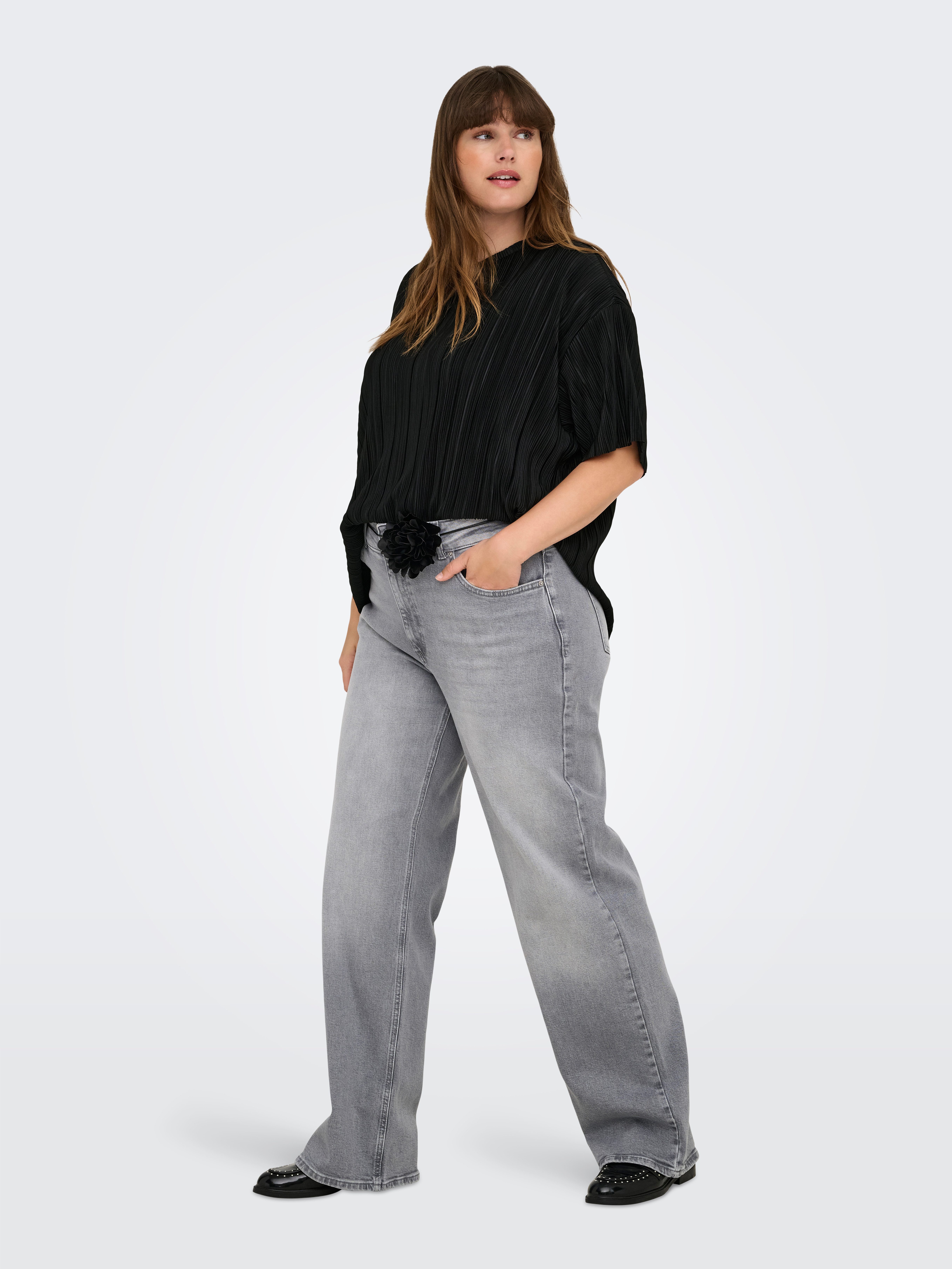 ONLY CARMAKOMA Plisséshirt CARRAVENNA S/S PLISSE TOP JRS NOOS