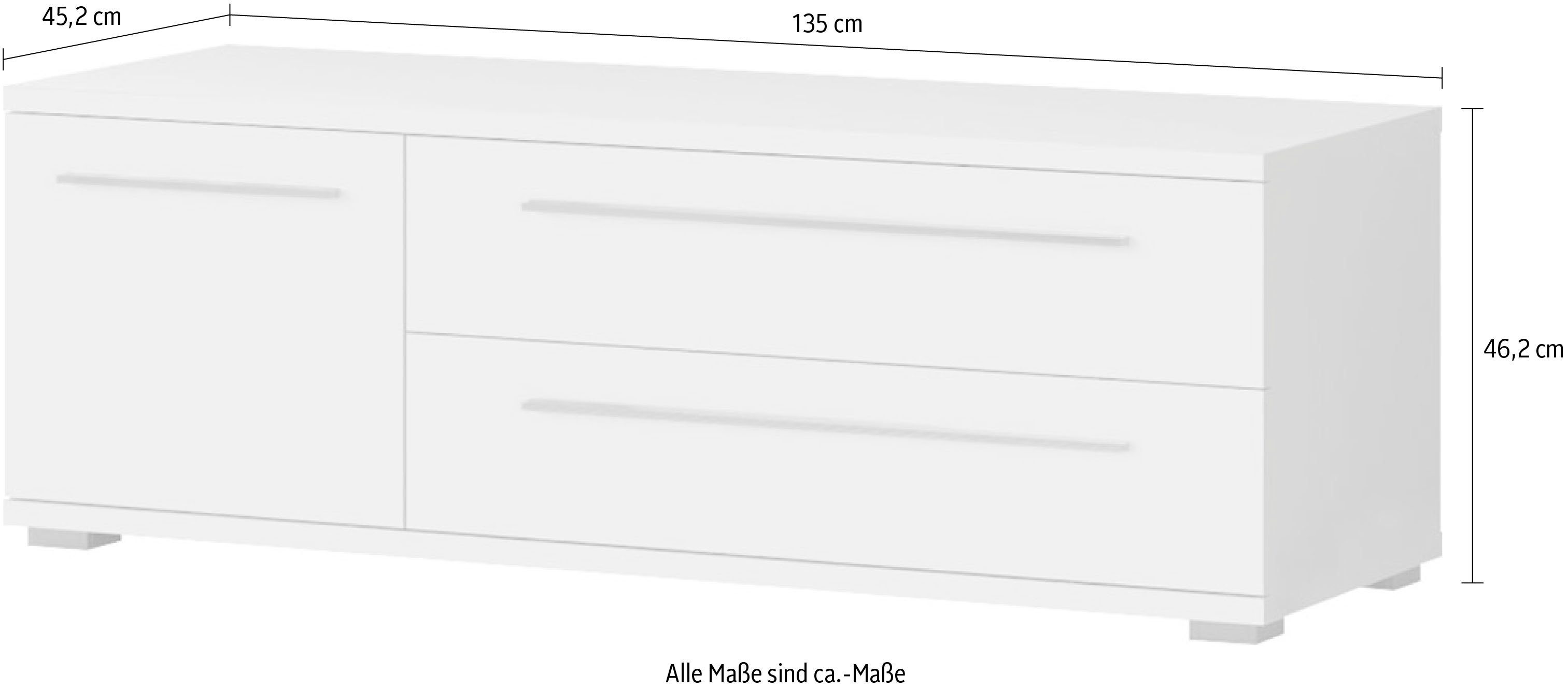Places of Style Tv-meubel Piano UV gelakt, met soft close-functie