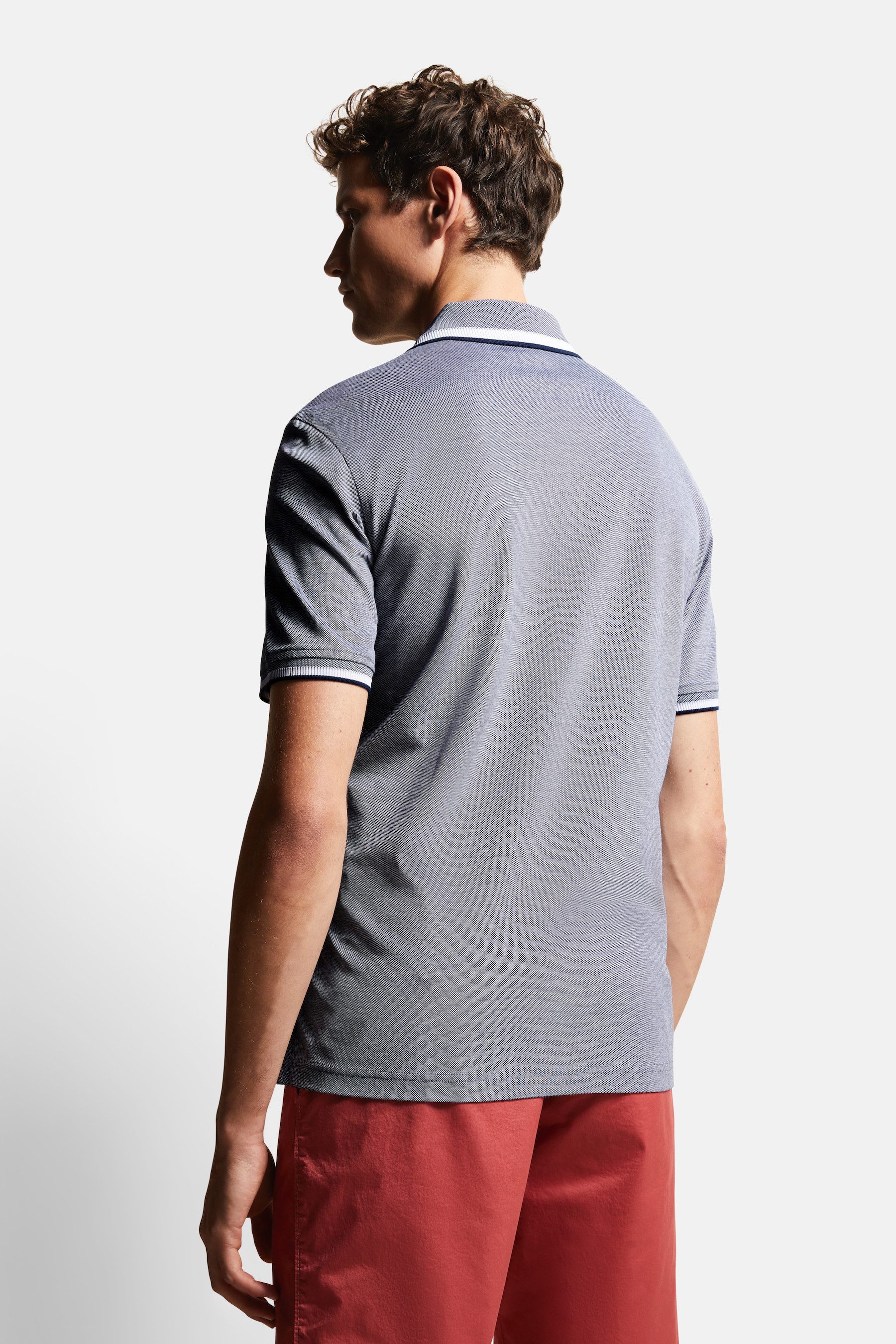 Bugatti Poloshirt met contraststrepen