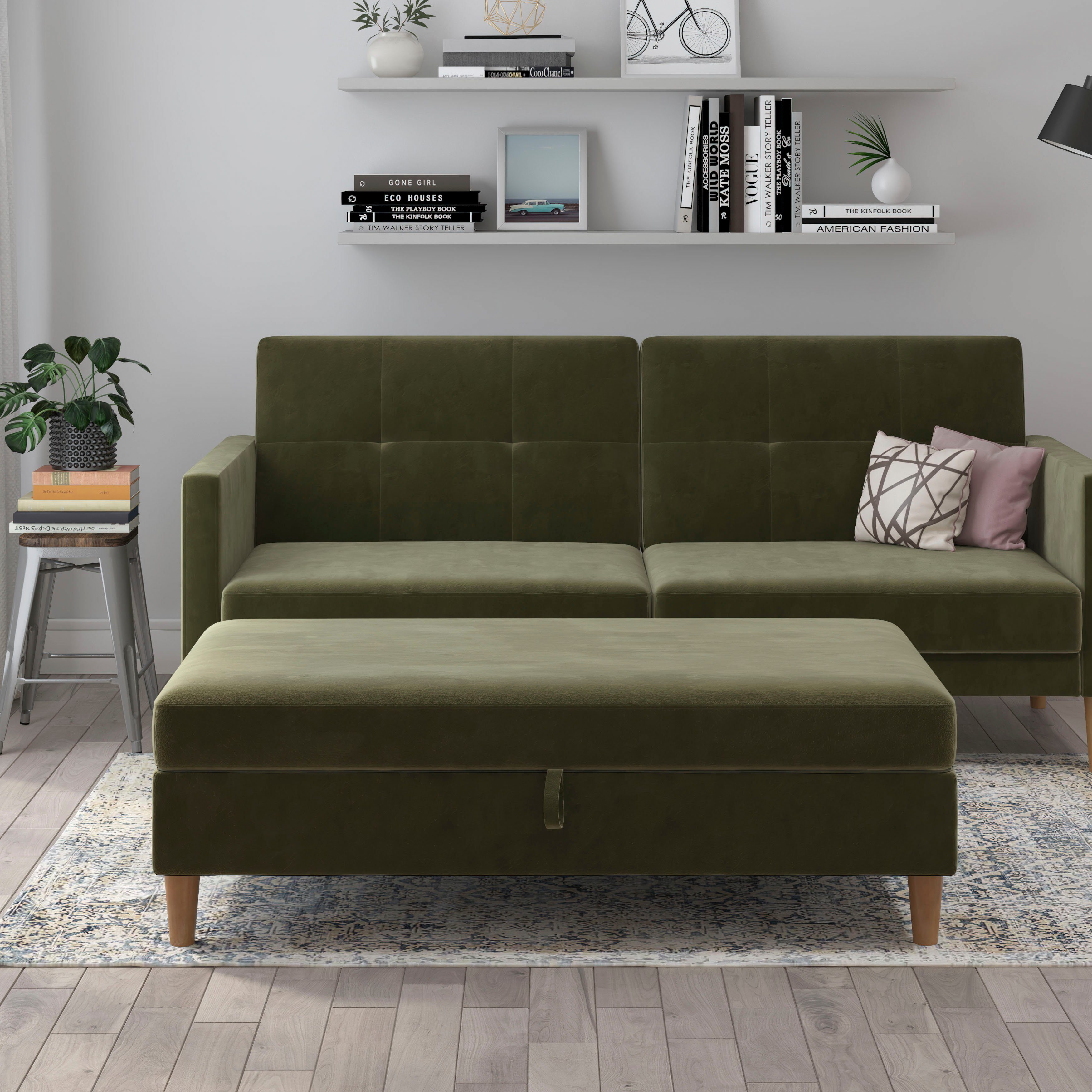 Dorel Home Hocker met bergruimte Lilly met bergruimte, vrij in ruimte plaatsbaar, zithoogte 43 cm (1 stuk)