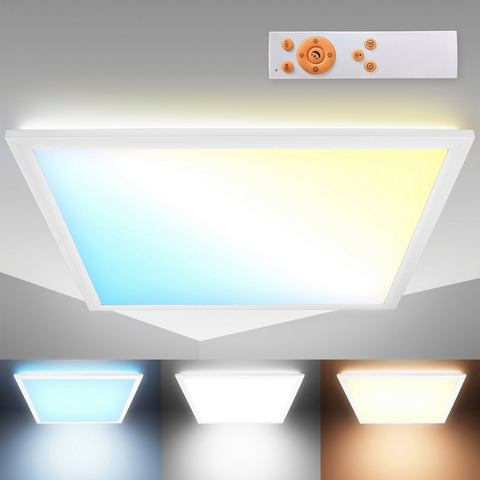 B.K.Licht Led-plafondlamp BK_PL1494 LED Deckenlampe, mit Fernbedienung, Dimmbar, 24W (1 stuk)
