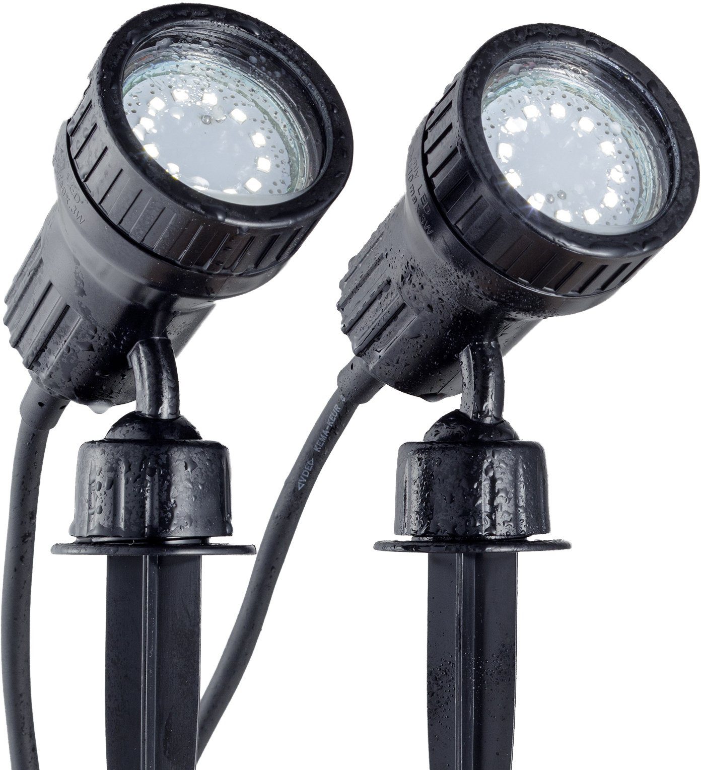B.K.Licht Led-tuinlamp NIMA LED tuinspot, grondspies, buitenstraaler, spiesstraaler, 2-pack (2 stuks)