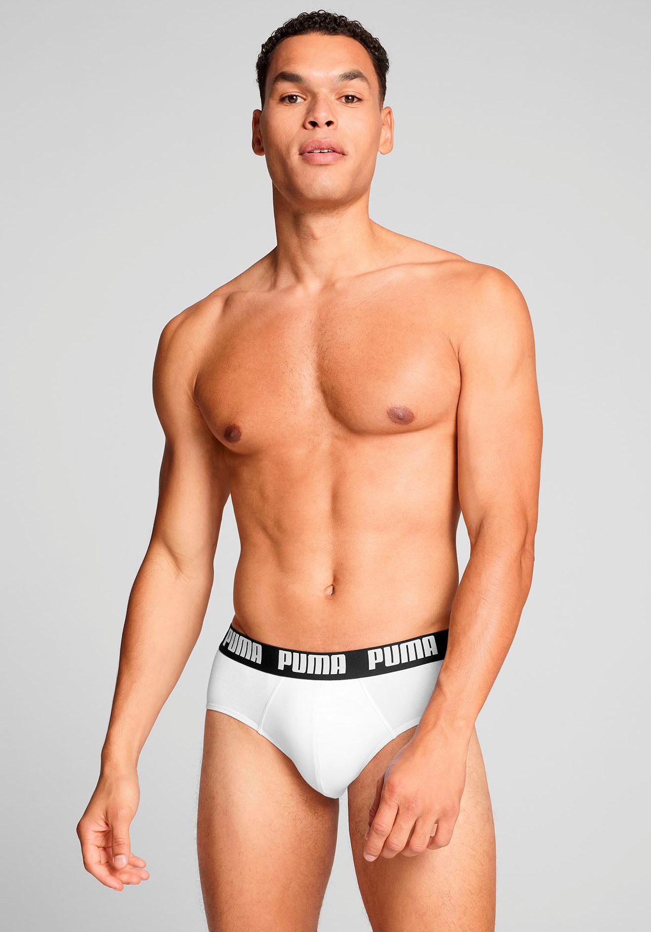 PUMA Slip MEN EVERYDAY BRIEFS 2P met comfortabele katoenen stretchstof (Set van 2)