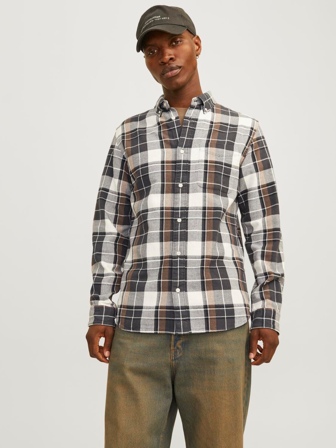 Jack & Jones Overhemd met lange mouwen JPRBLUBROOK CHECK STRUCTURE L/S SHIRT SN