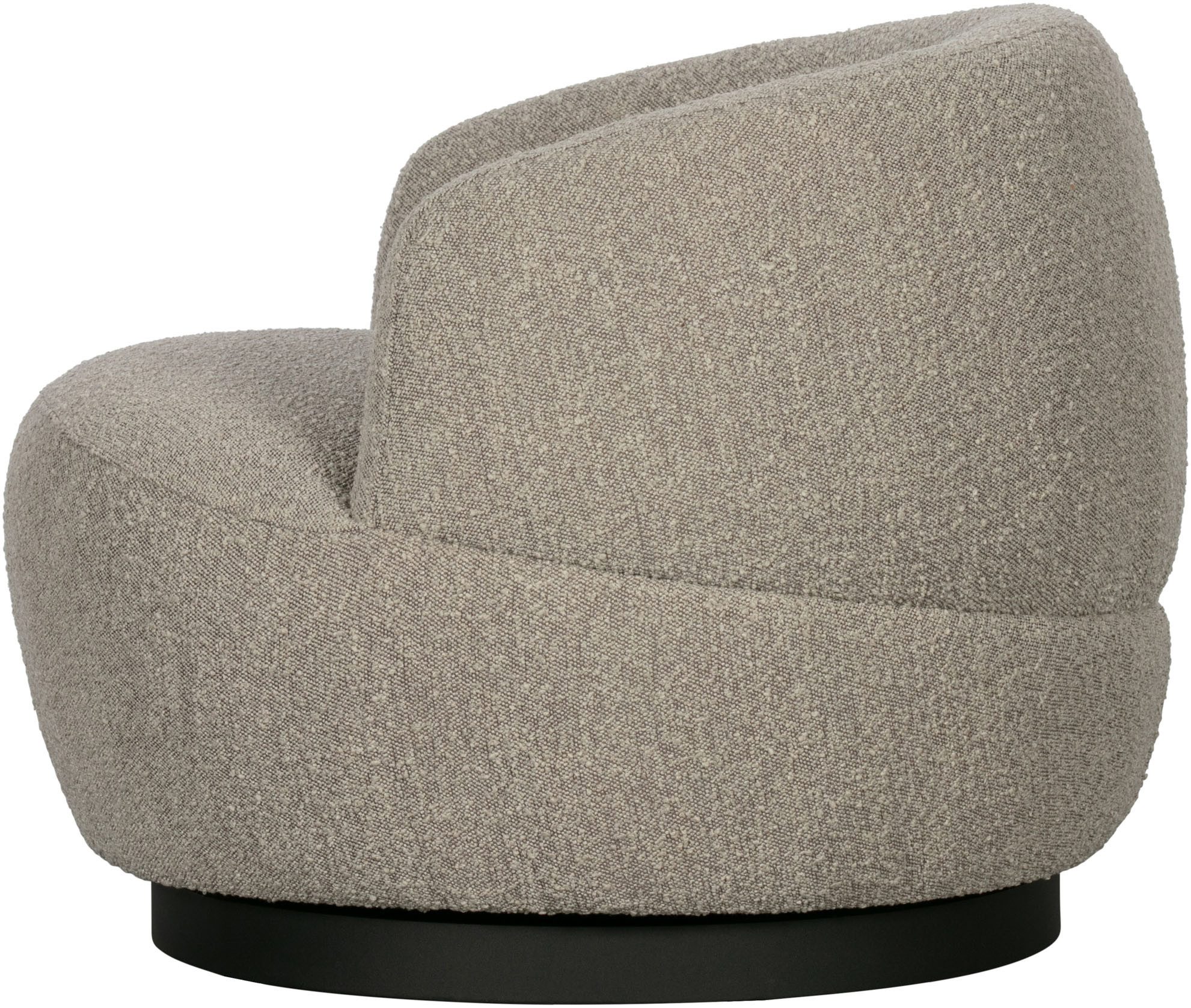 WOOOD Draaistoel Woolly ronde vorm, in elke richting draaibaar, breedte 84 cm