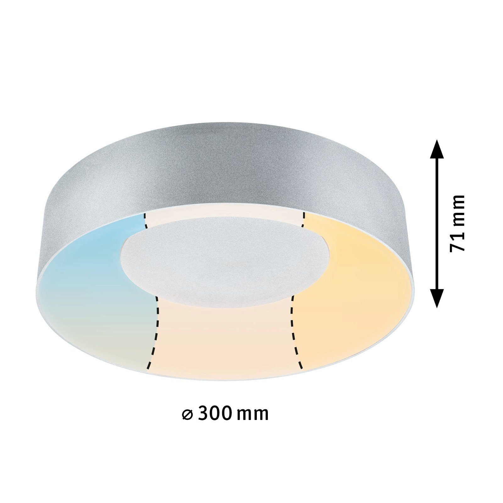 Paulmann Led-plafondlamp Selection Bathroom Casca IP44 1x16W 300mm, 230V Metaal/Kunststof (1 stuk)