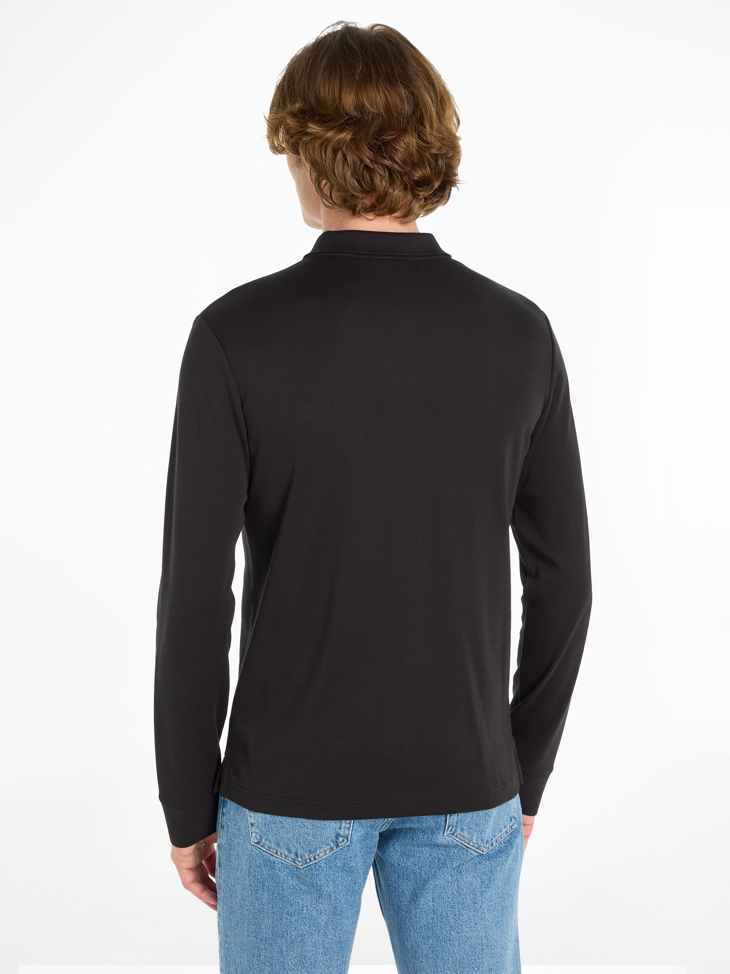 Calvin Klein Poloshirt SMOOTH COTTON SLIM LS POLO