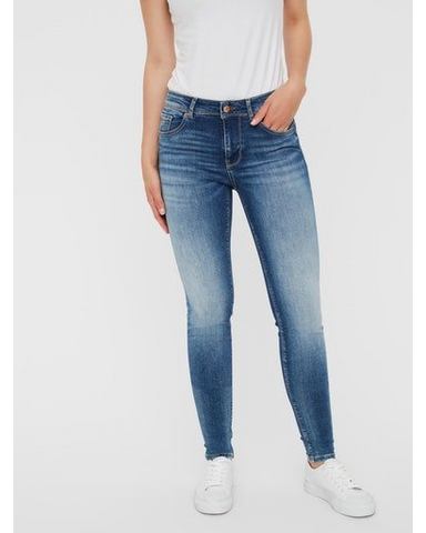 NU 21% KORTING: VERO MODA skinny fit jeans VMLUX MR SLIM