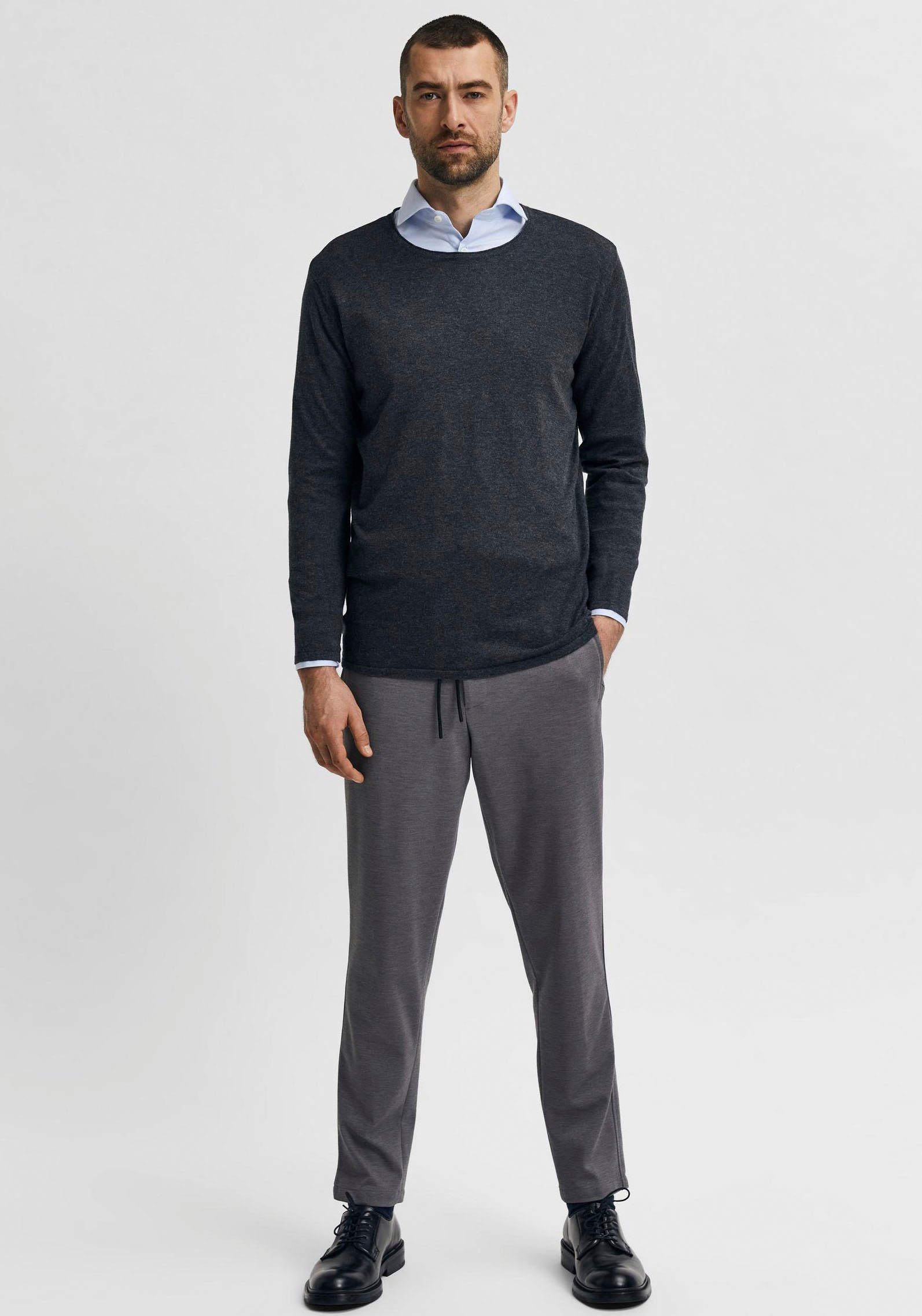 SELECTED HOMME Trui met ronde hals ROME KNIT
