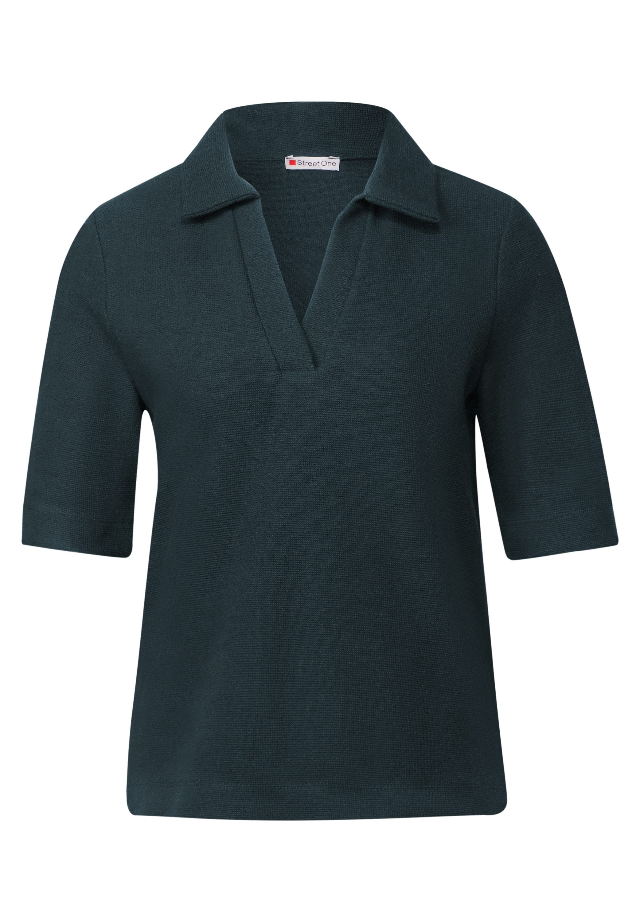 STREET ONE Poloshirt met structuur