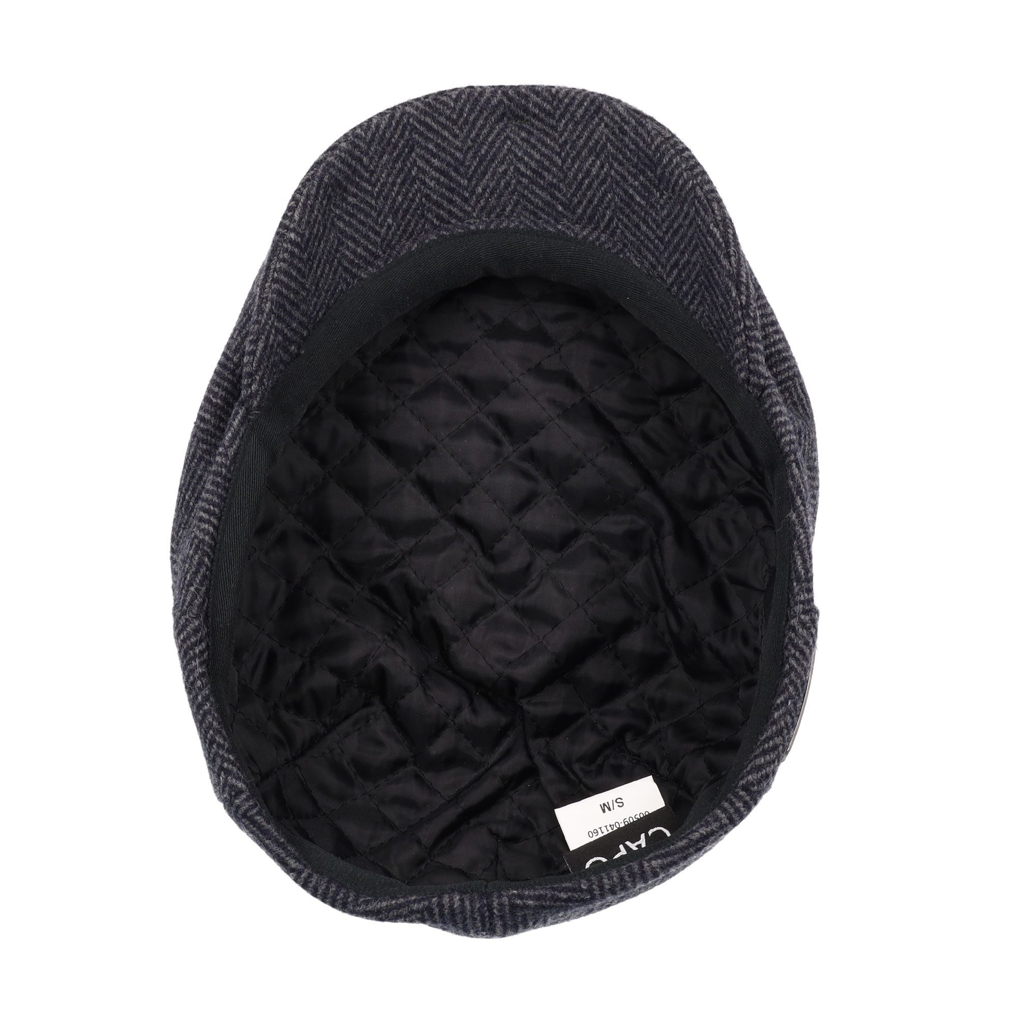 MUSTANG Flat cap met klep, hoog wolgehalte, visgraatpatroon, gevoerd