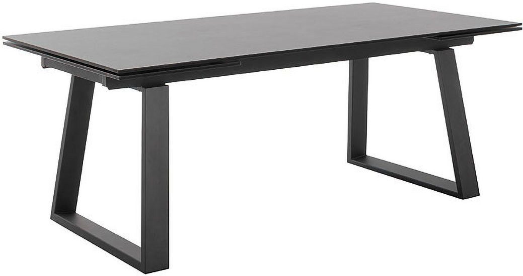 MCA furniture Eettafel NARBONNE onderstel tafel 200-300 cm Keramiek, metaal, eindschuif, uittrekbaar, tafelblad 13 mm, 10-12 personen