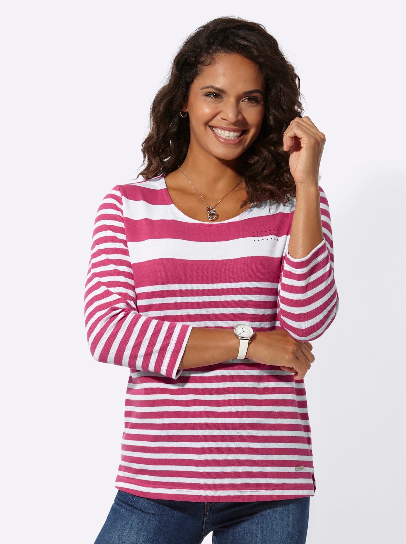 Casual Looks Shirt met 3/4 mouwen Shirt (1-delig)