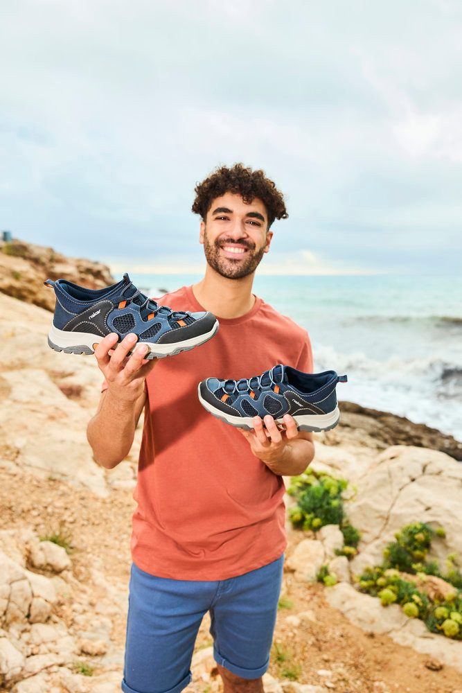Rieker Slip-on sneakers , trekking schoen, outdoorschoen, instapschoen met elastiek
