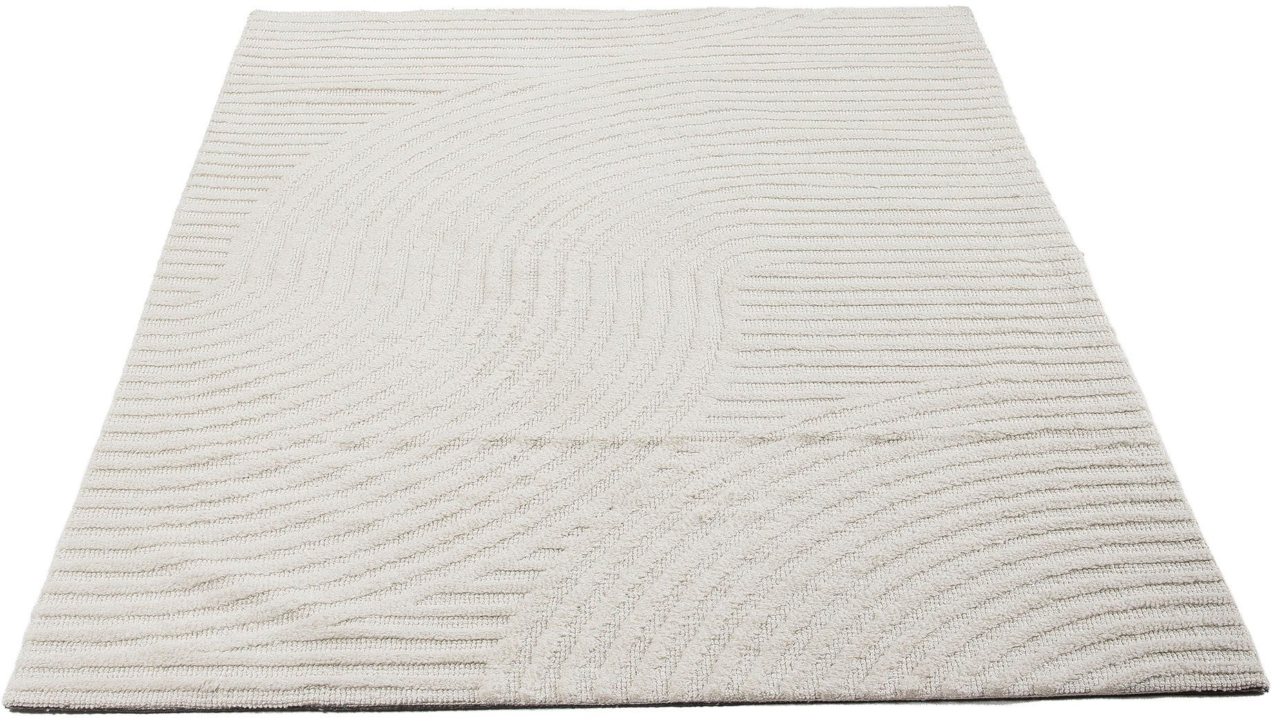 carpetfine Vloerkleed Holly Zen 3 Hoog-laag effect, geometrisch, tijdloos ontwerp, decoratief hoogtepunt