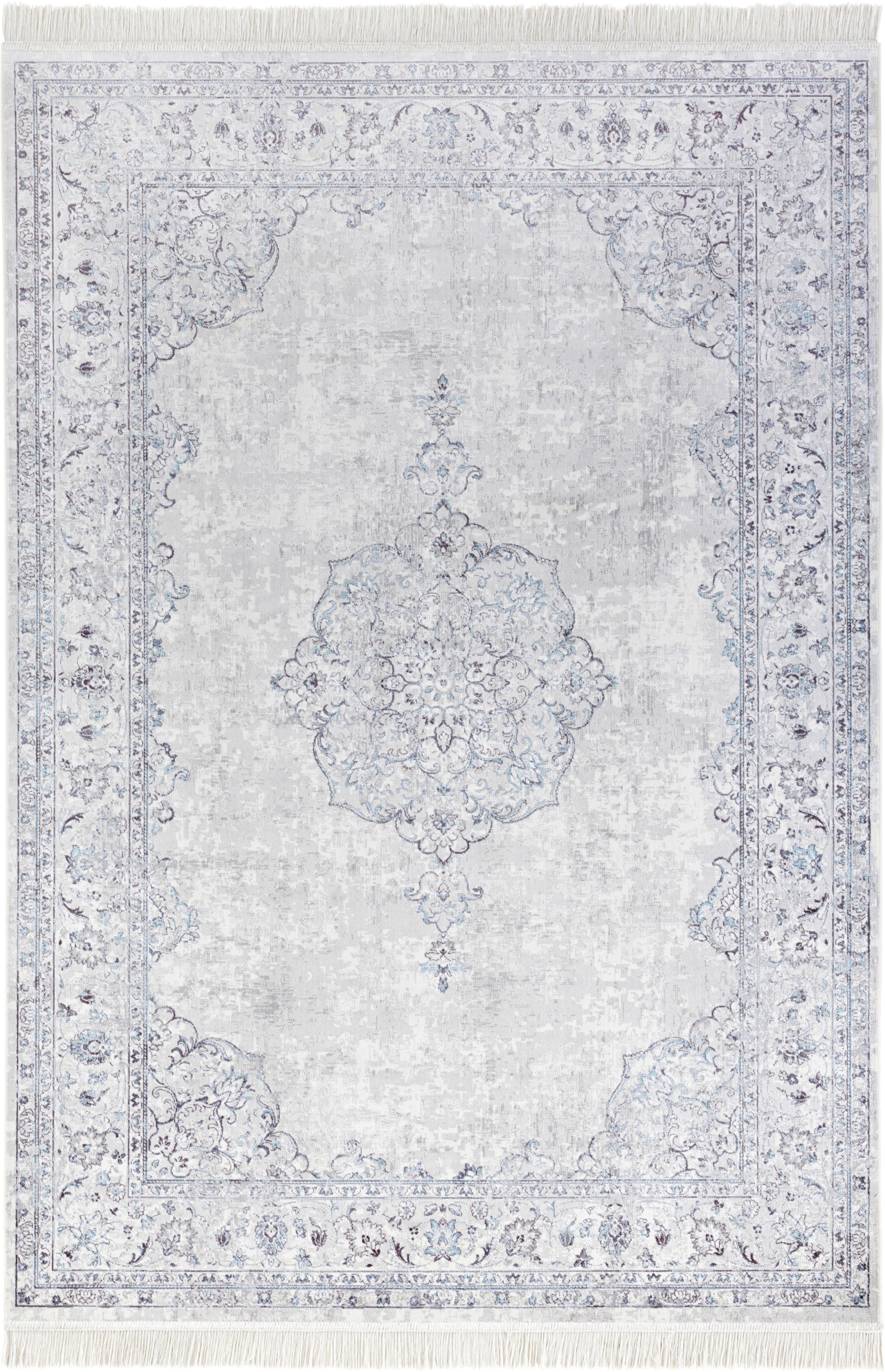 NOURISTAN Vloerkleed Orient Vintage medaillon Oriëntaals met franje, oriënt, woonkamer, slaapkamer, eetkamer
