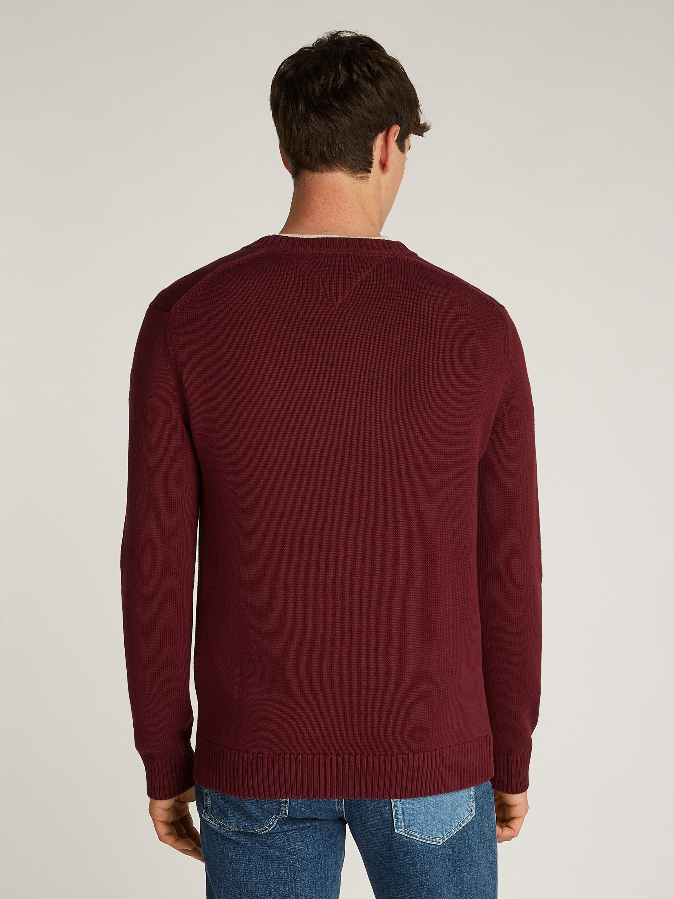 TOMMY JEANS Gebreide trui TJM SLIM ESSNTLS C-NECK SWEATER