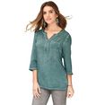 classic basics blouse met korte mouwen groen