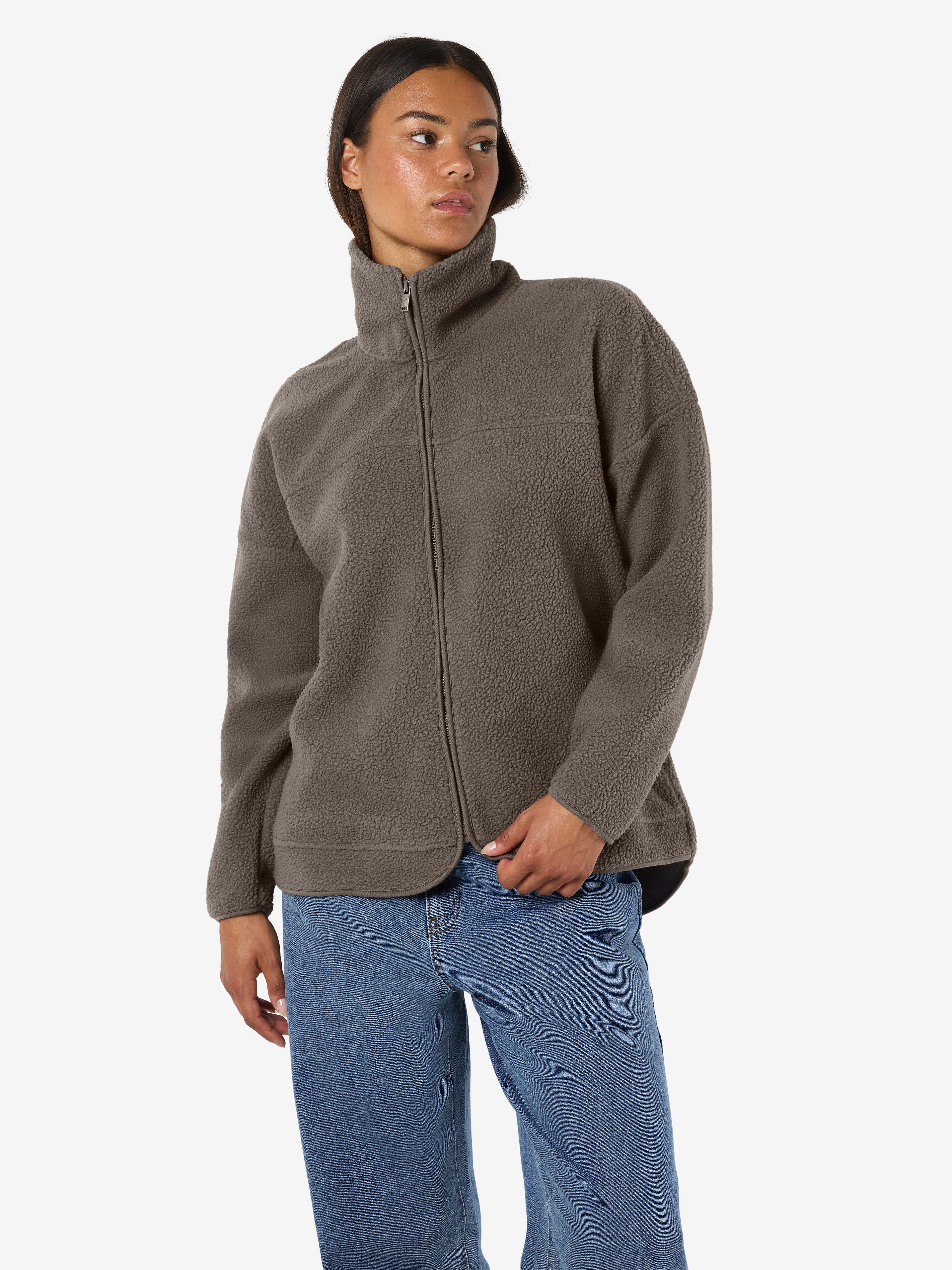Noisy may Fleecejack NMCOZY L/S ZIP SWEATER JRS NOOS