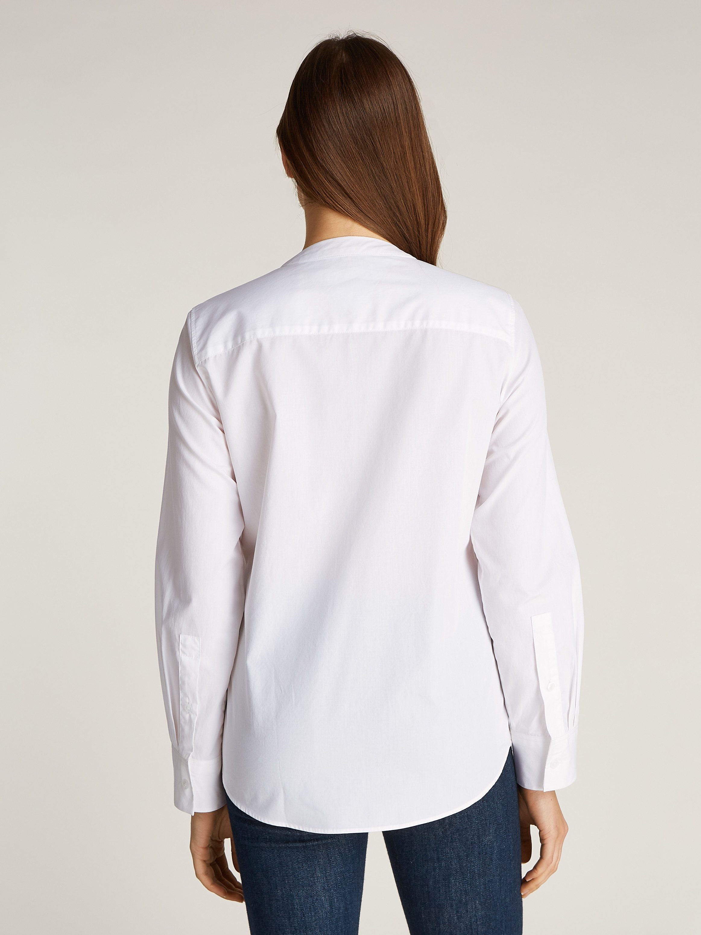 Tommy Hilfiger Shirtblouse COLLARLESS POPLIN REGULAR SHIRT