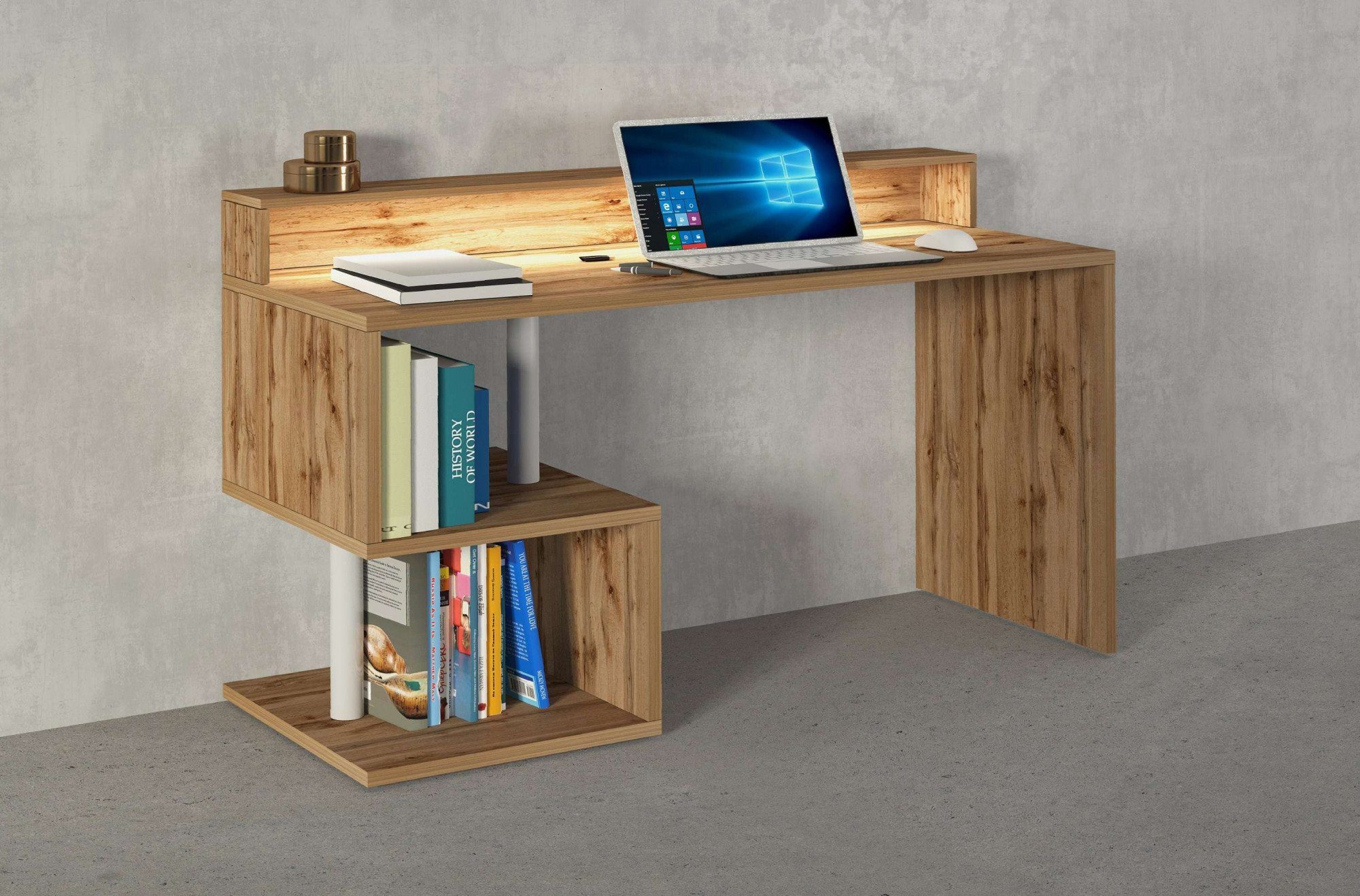 INOSIGN Bureau Essence, modern ontwerp in verschillende breedtes, met en zonder monitorsteun, gemaakt in italië