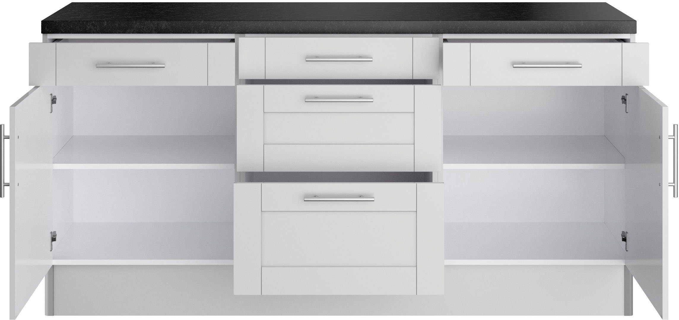 Kochstation Keuken KS-Ahus 180 cm breed, zonder elektrische apparaten, soft close functie, mdf fronten