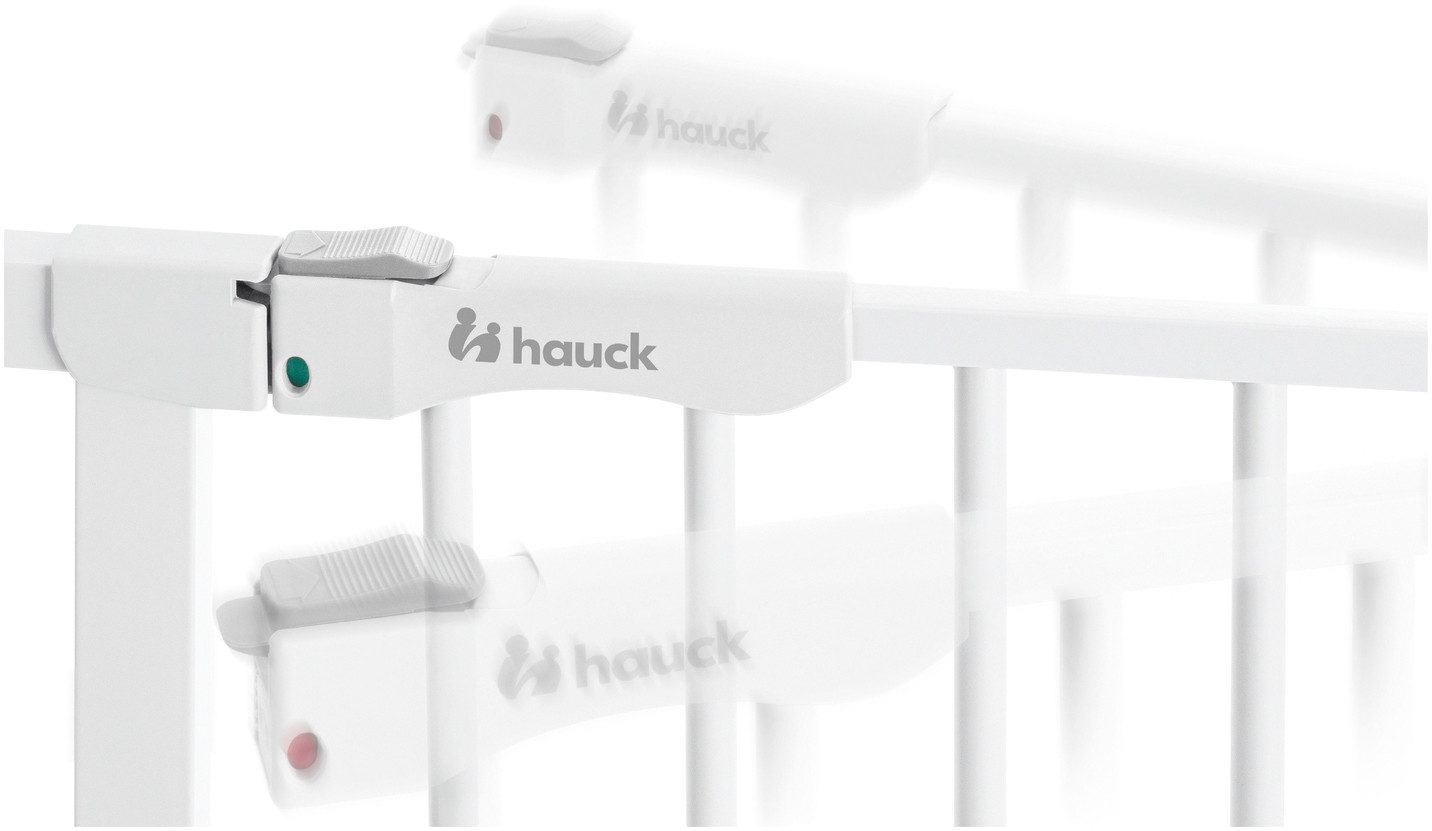 Hauck Traphek Clear Step Autoclose 2 set inclusief verlenging 9 cm, wit