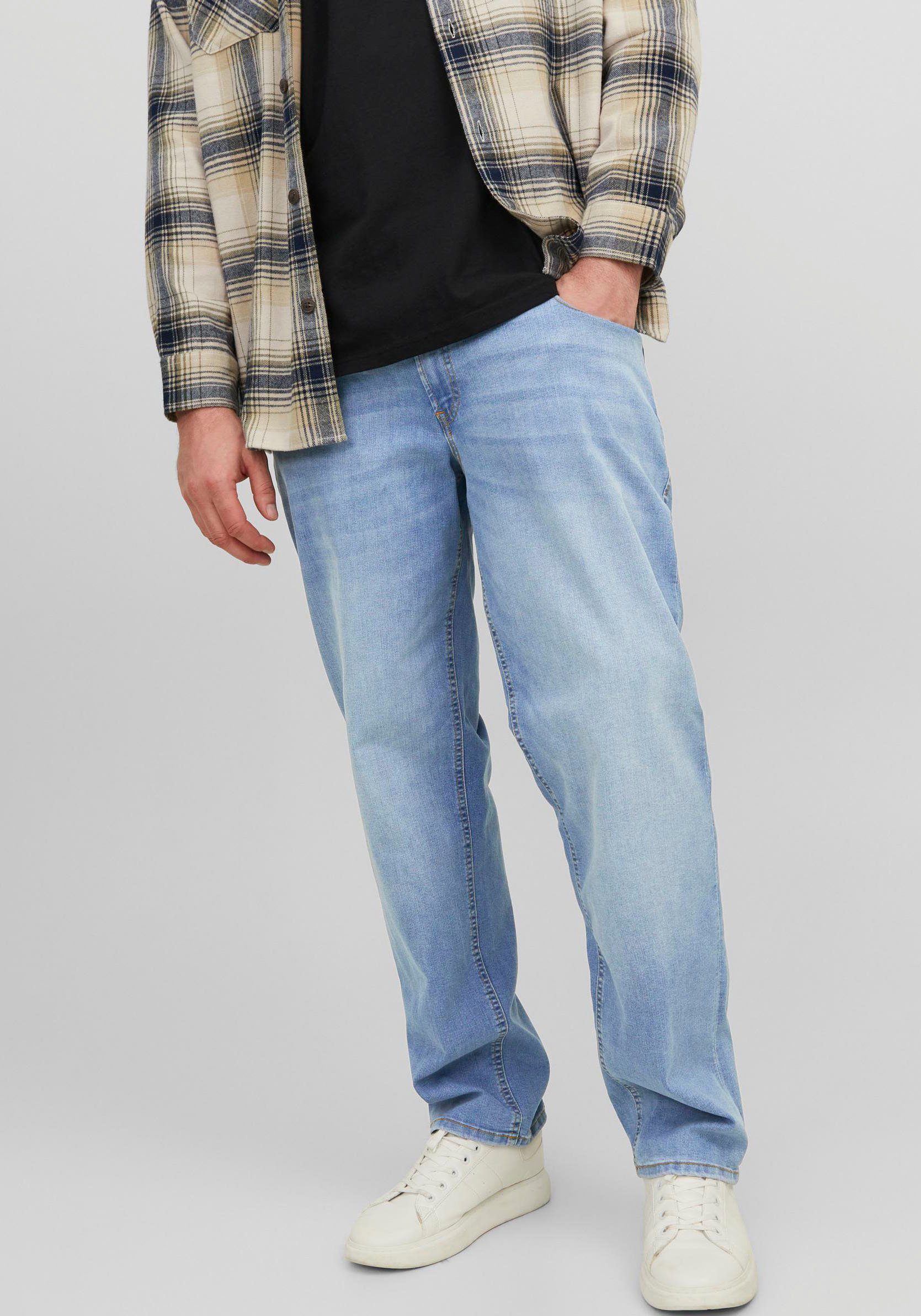 Jack & Jones PlusSize Tapered jeans JJIMIKE JJORIGINAL SQ 223 NOOS PLS heren tapered jeans maat 40 zwart