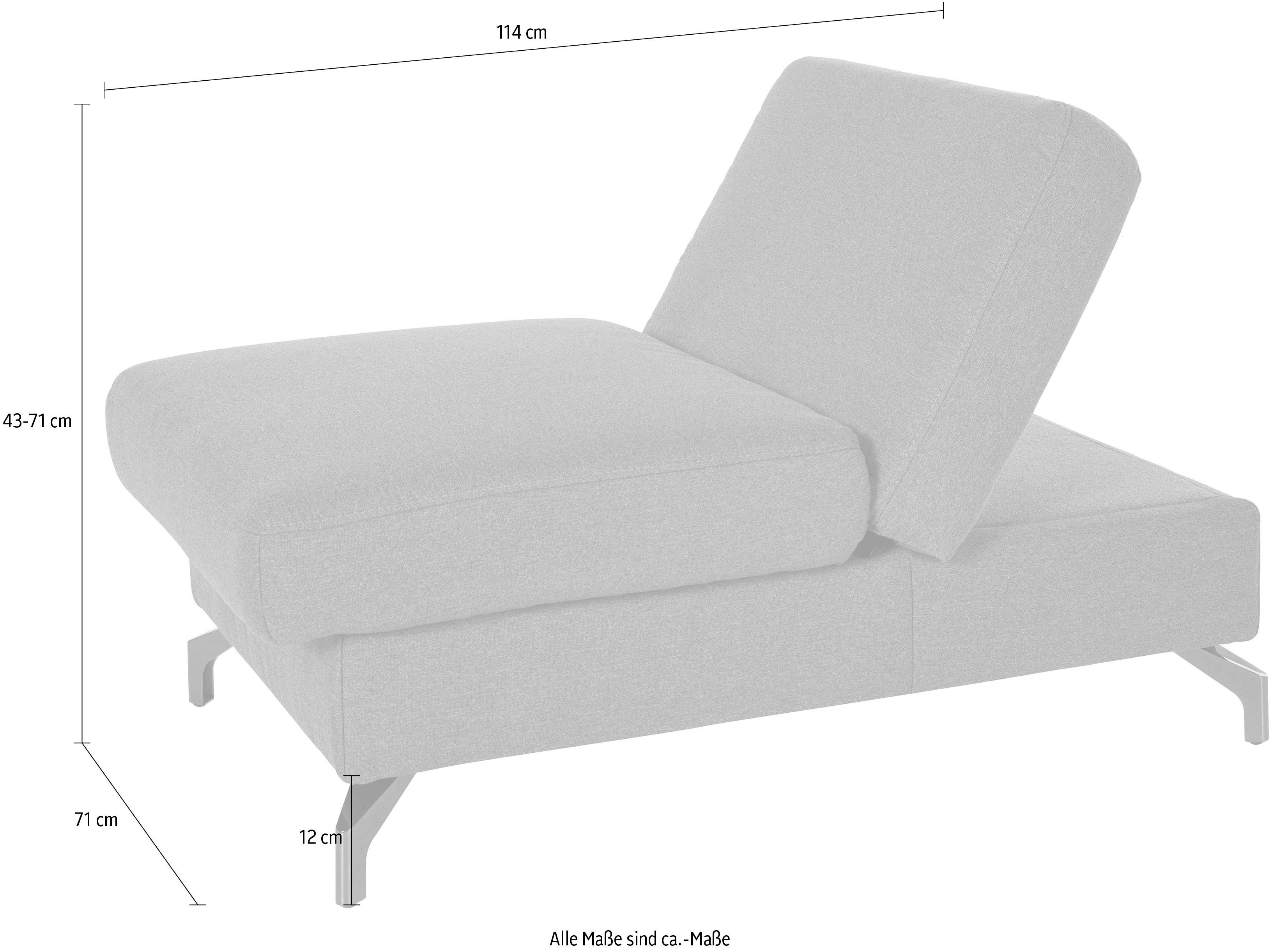 sit&more Hocker Percy Poothoogte 12 cm, met inklapfunctie, naar keuze in 2 pootkleuren