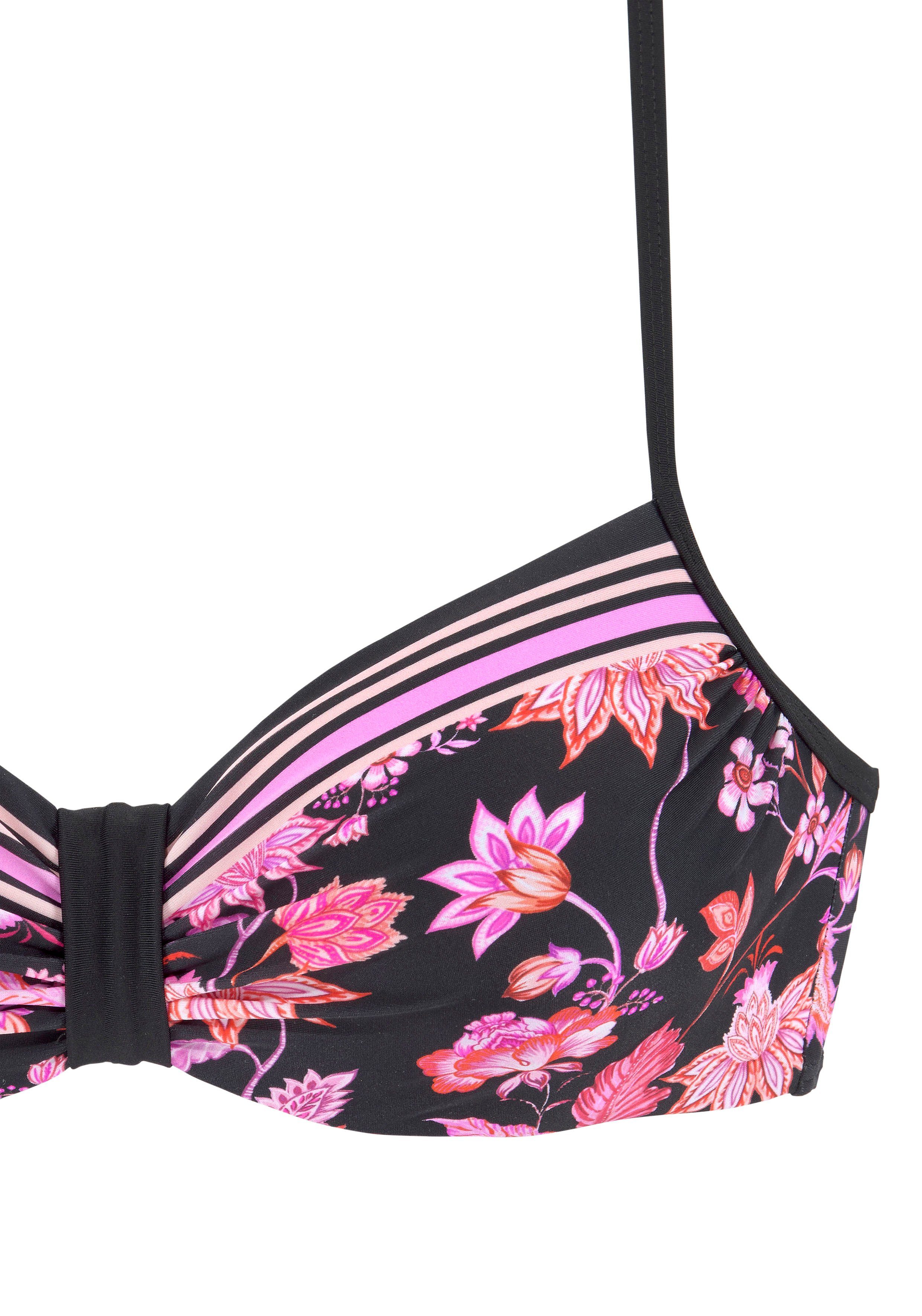 Lascana Bikinitop met beugels Bohemian met geplaatste strepen