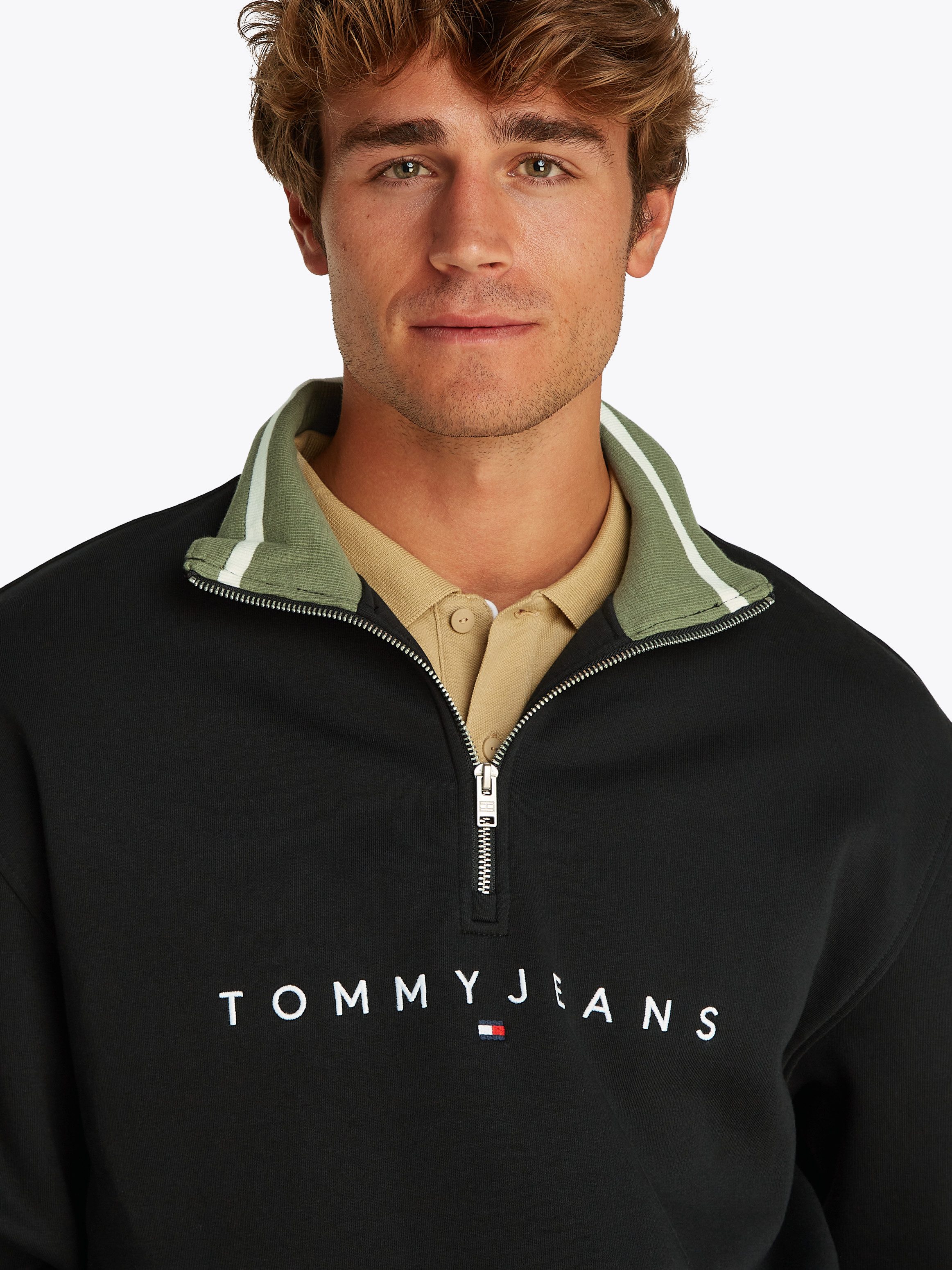 TOMMY JEANS Sweatshirt TJM RLX LINEAR 1/4 ZIP
