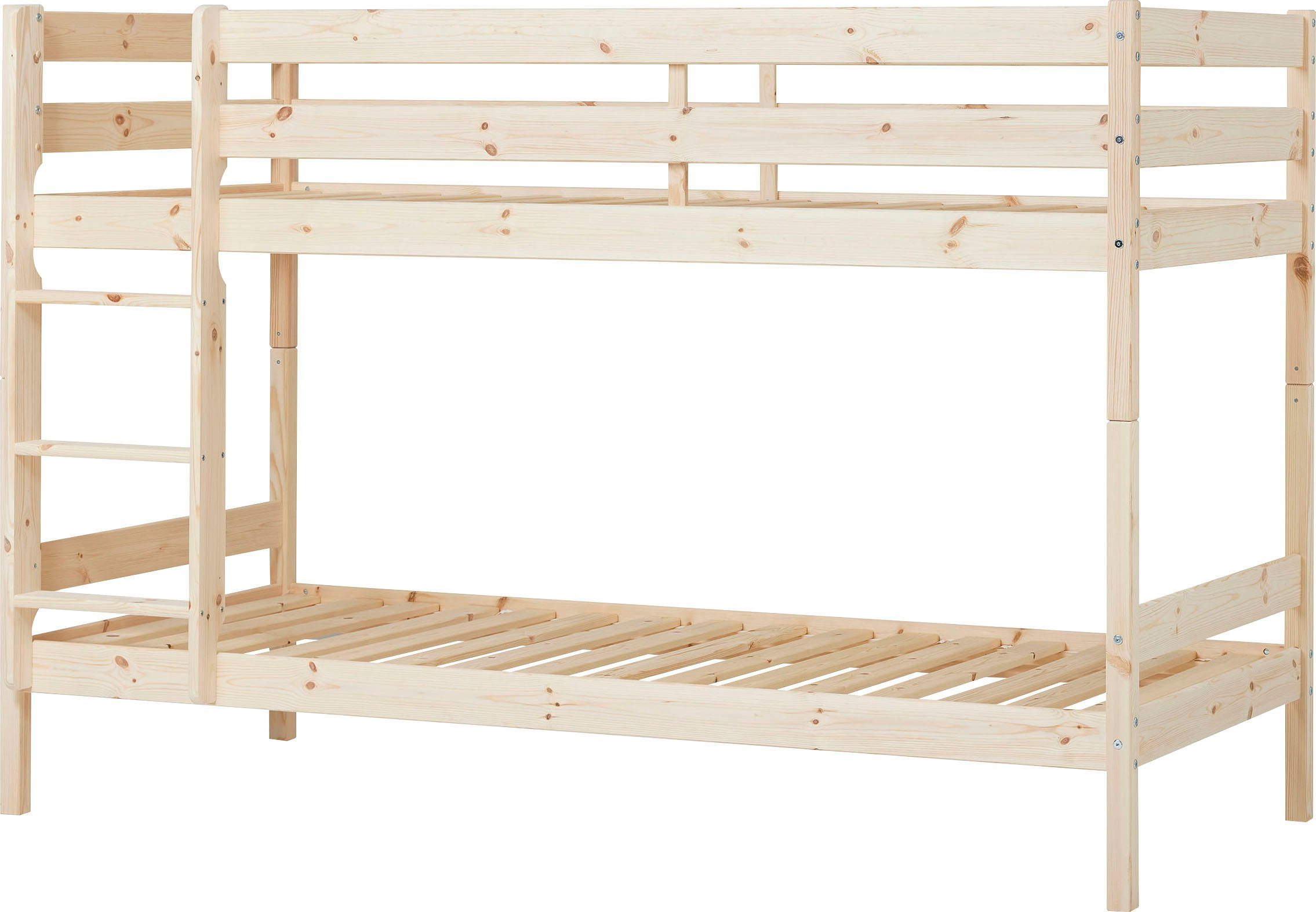 Hoppekids Stapelbed Eco comfort kinderbed 90x200 of 70x160 van massief hout in 4 kleuren