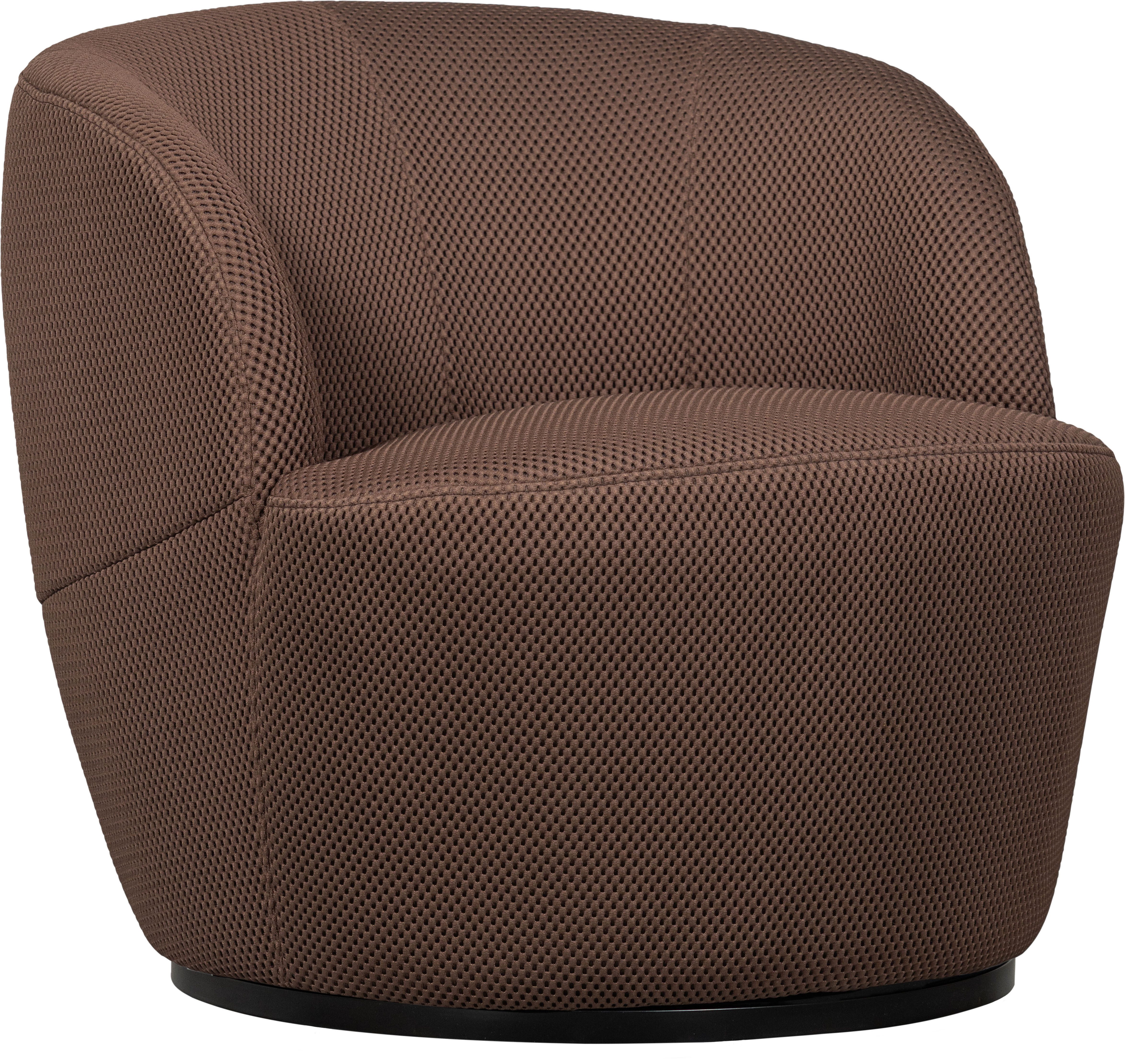 WOOOD Serra Draaifauteuil Mesh Espresso 68x70x77