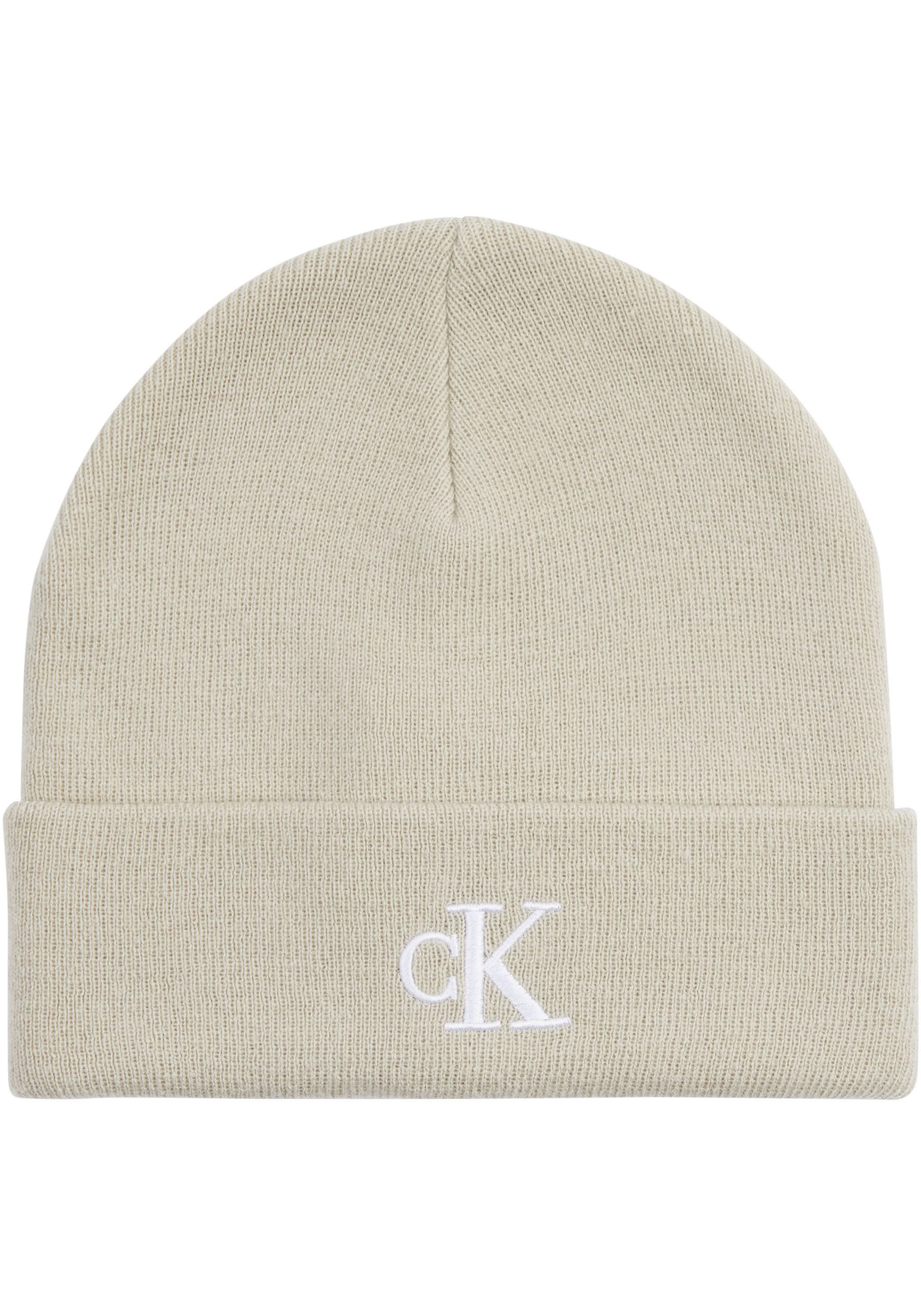Calvin Klein Jeans Beanie met brede omslag en logostitching