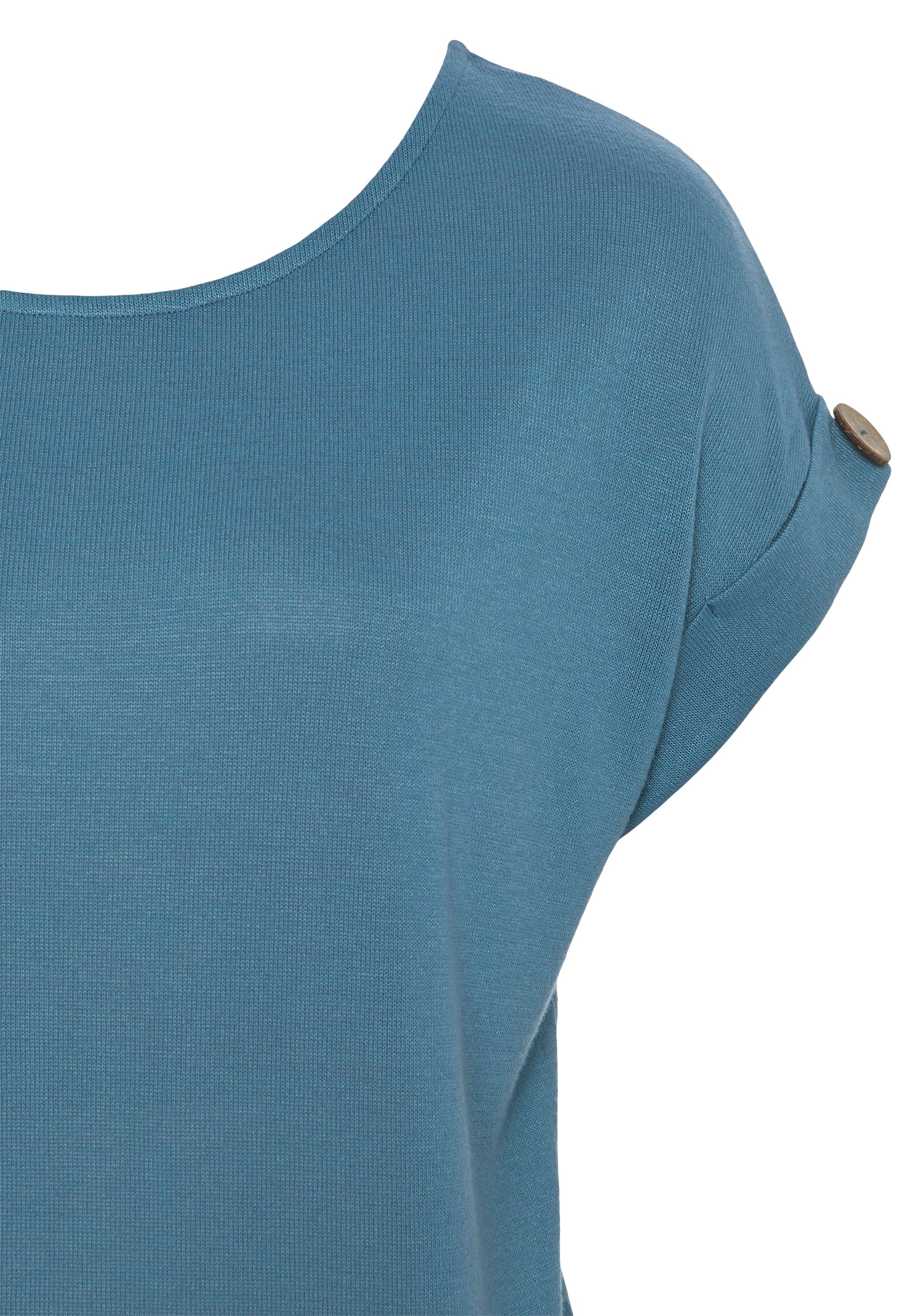 Lascana Shirt met korte mouwen Met knoopdetail aan de mouwafsluiting (set, 1-delig)