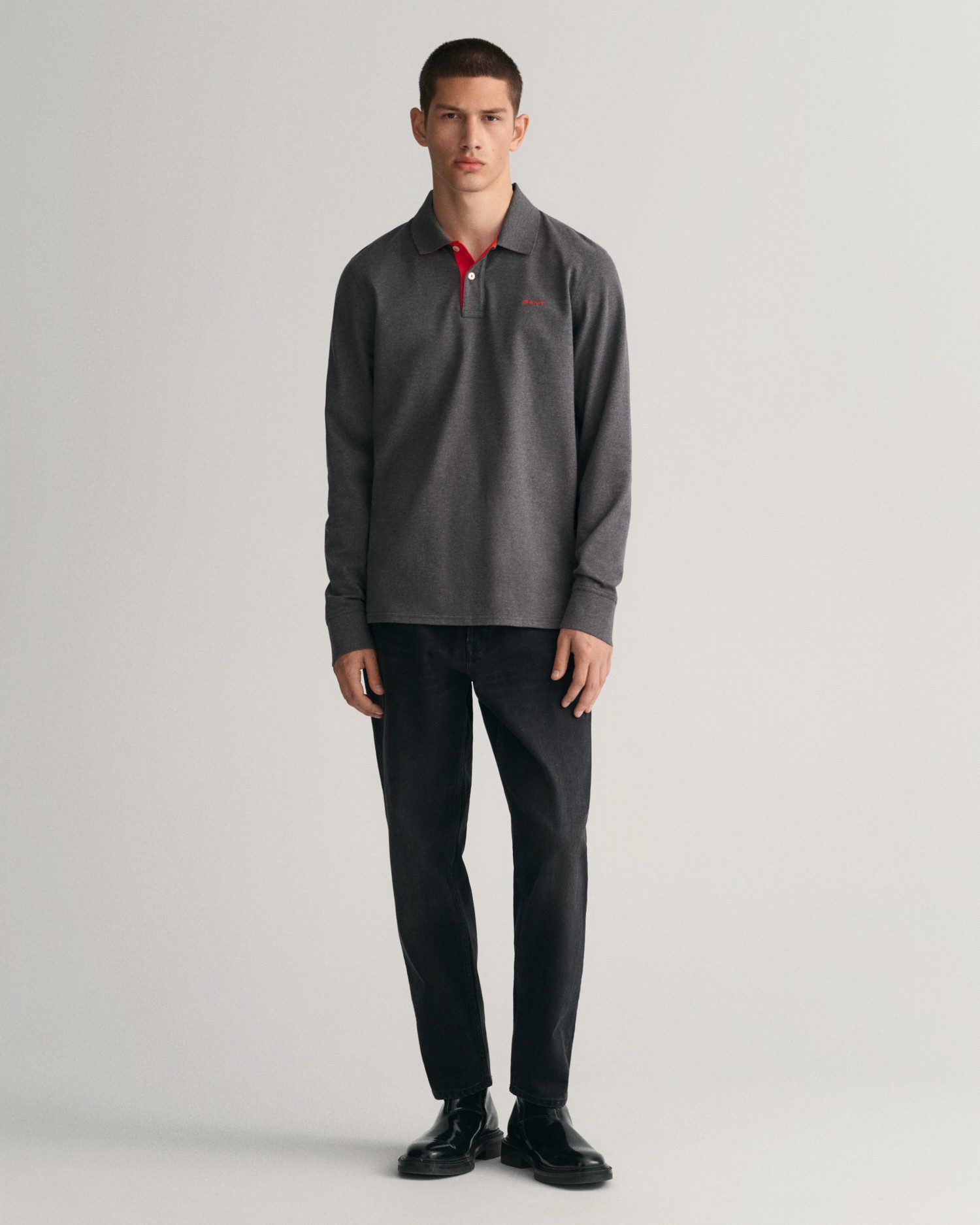 Gant Poloshirt REG CONTRAST PIQUE LS POLO met contrastkleurige inzetten