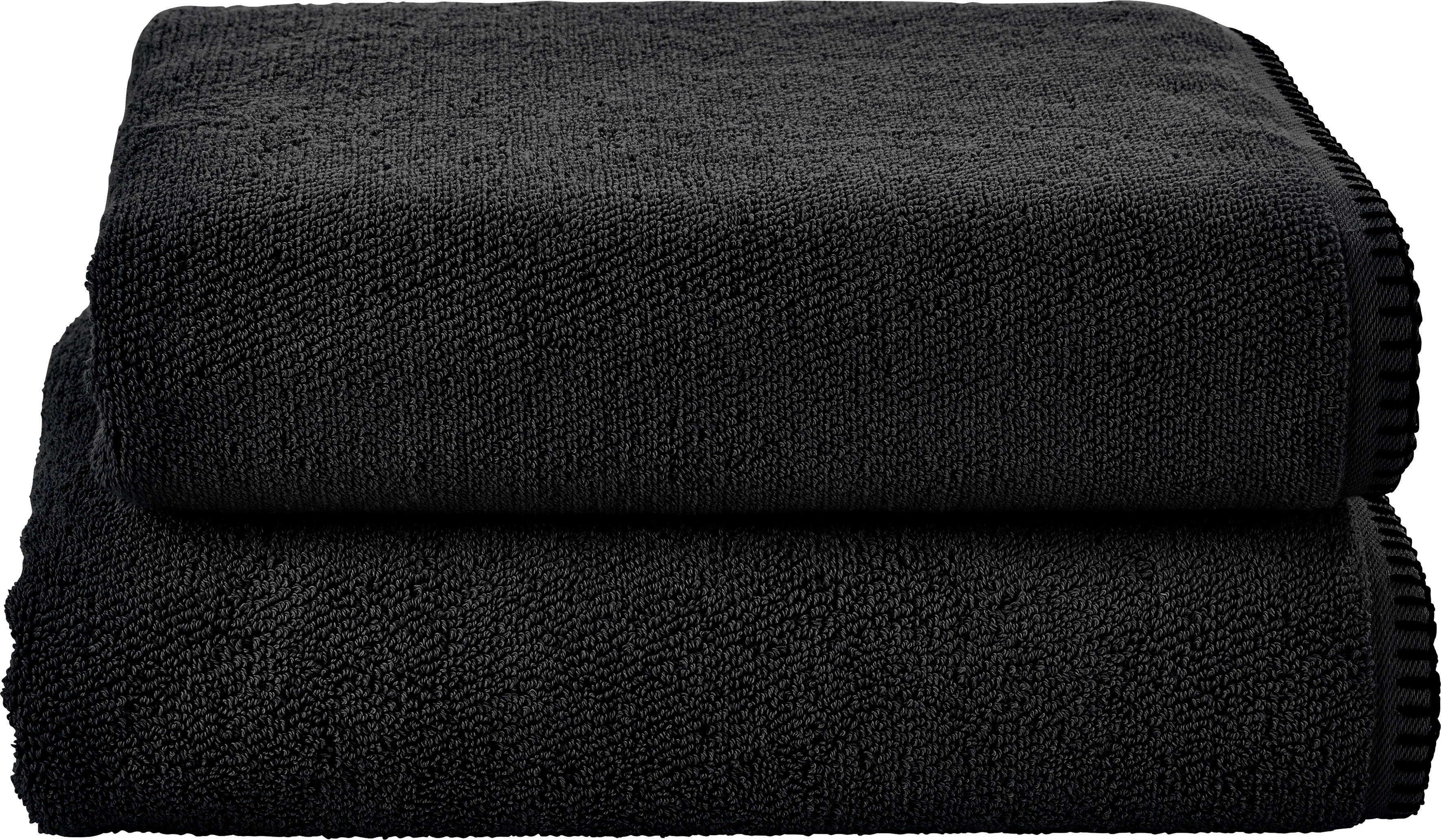 done.® Douchelaken Deluxe Prime Unikleuren, hotelkwaliteit van hoogwaardige gedraaide badstof, met siernaad (1 stuk)