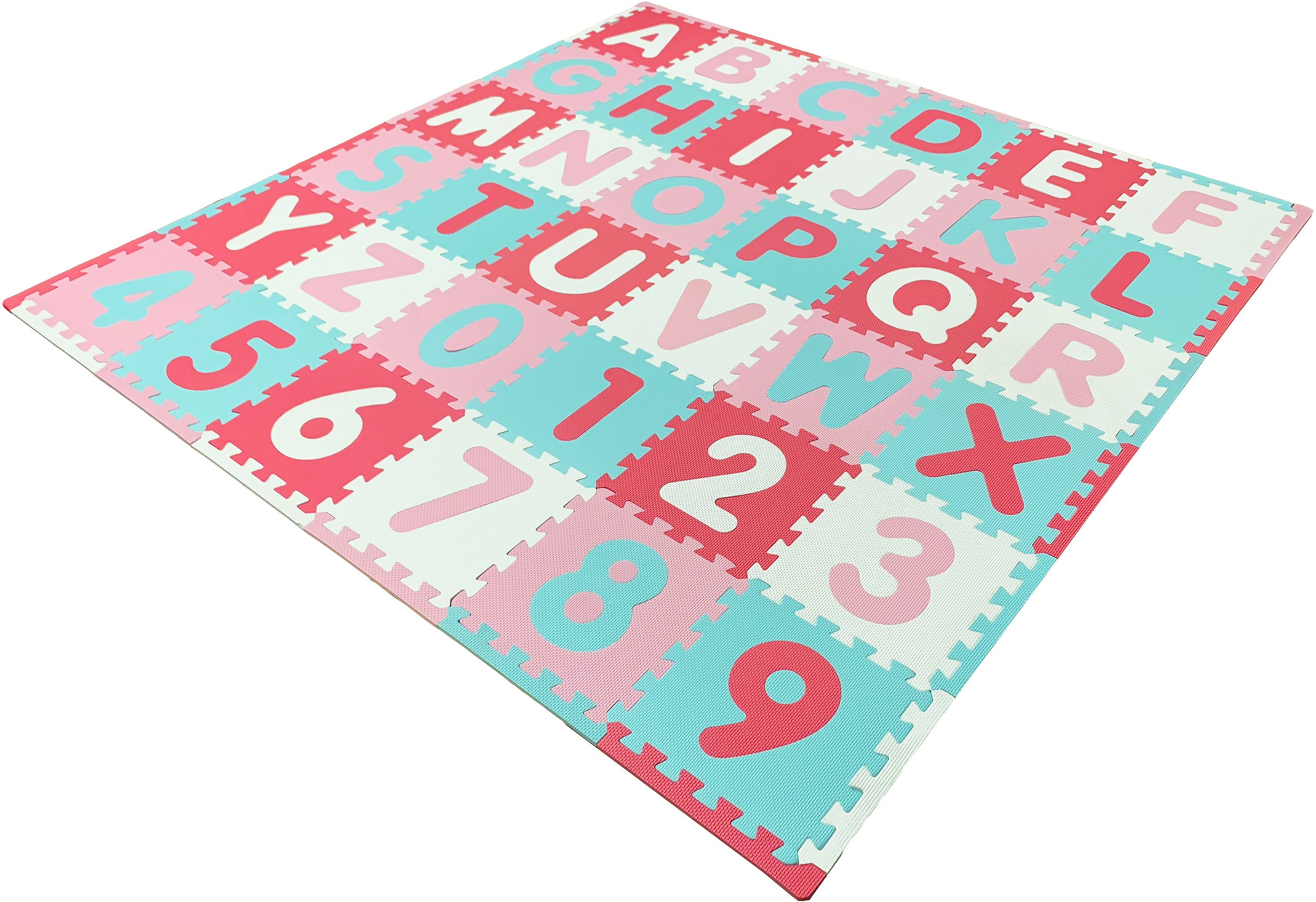 Knorrtoys® Puzzel Alfabet + getallen, pink-roze