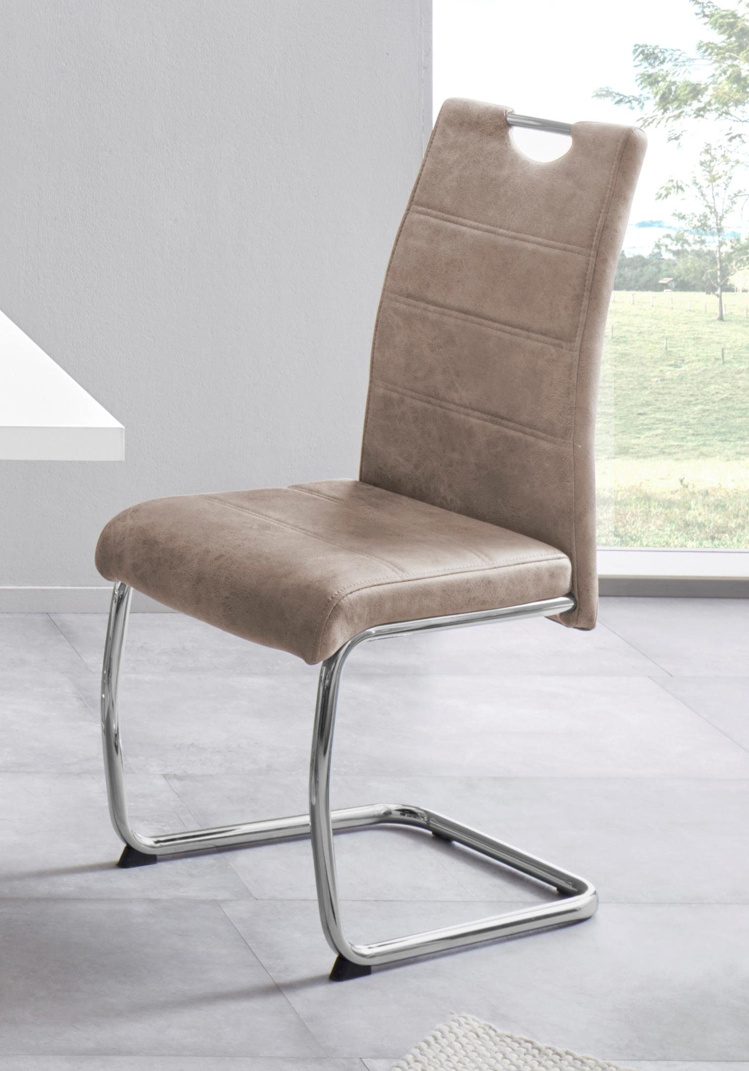 HELA Vrijdragende stoel Flora, eetkamerstoelen Vrijdragende stoel set: 1, 2 of 4 stuks, hoog zitcomfort