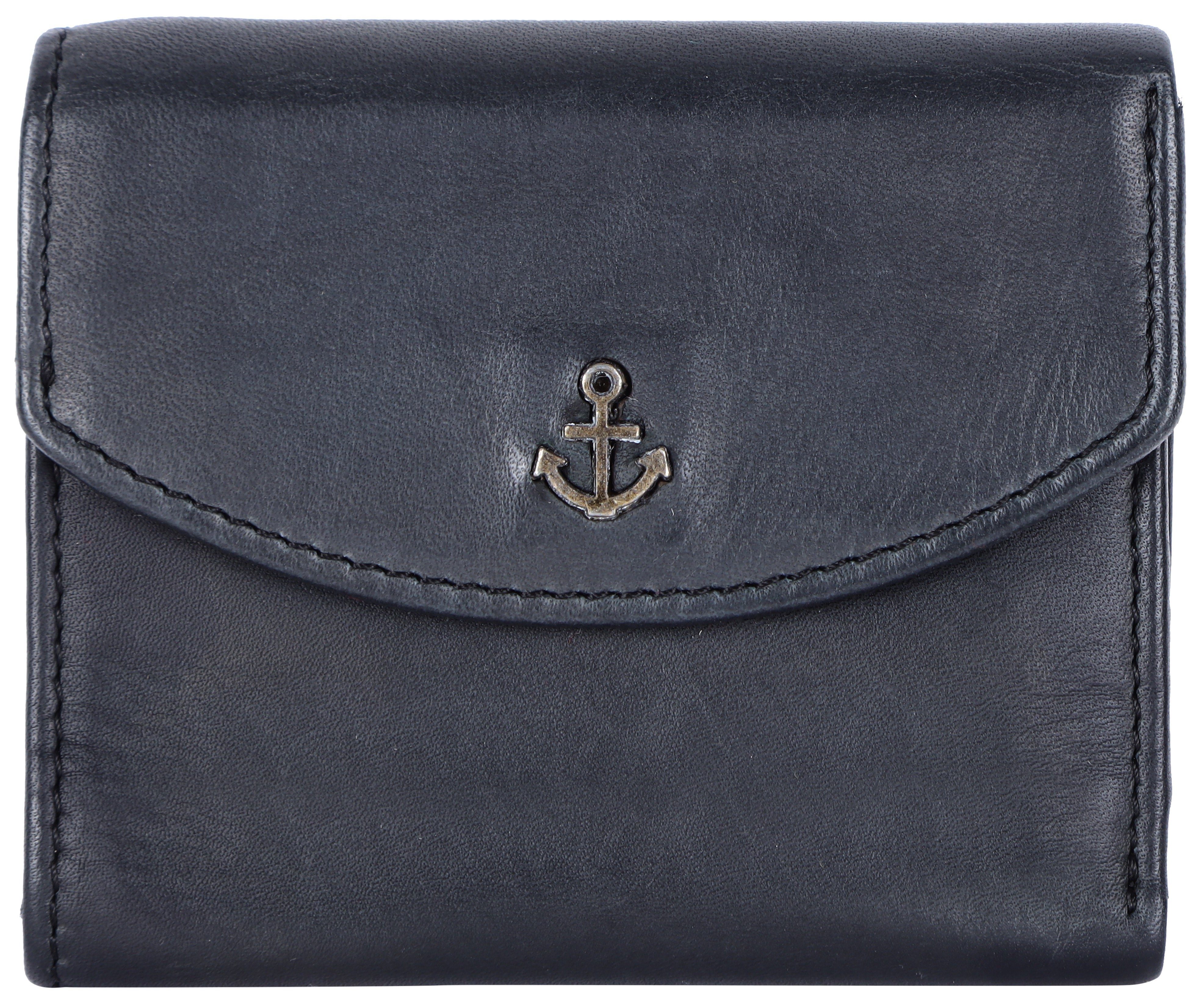 HARBOUR 2nd Portemonnee Ronia Portemonnee met ankerembleem dames portemonnees maat 8 cm zwart