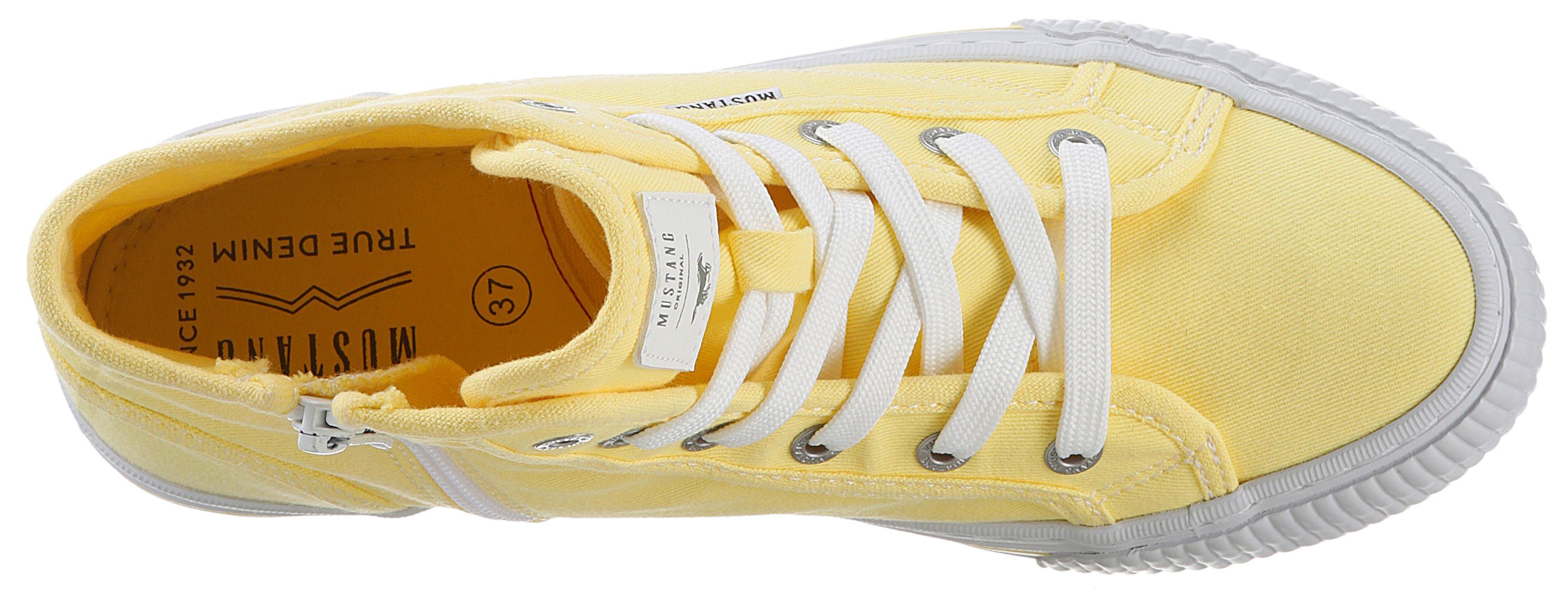 Mustang Shoes Hoge veterschoenen High-Top-Sneaker, Vrijetijdsschoen, plateau, high top-sneaker, vrijetijdsschoen met binnenrits