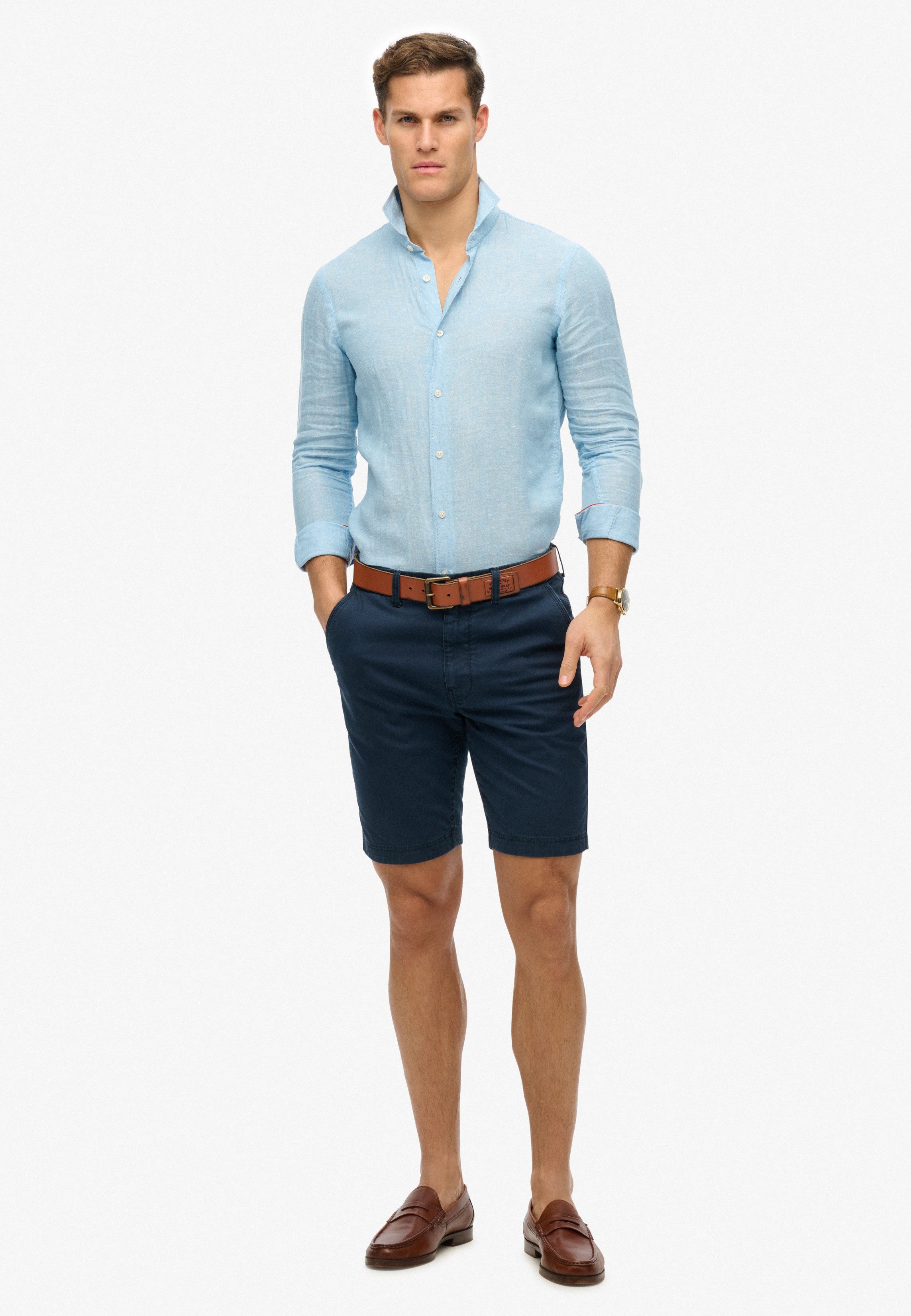 Superdry Overhemd met lange mouwen VACATION L/S LINEN SHIRT