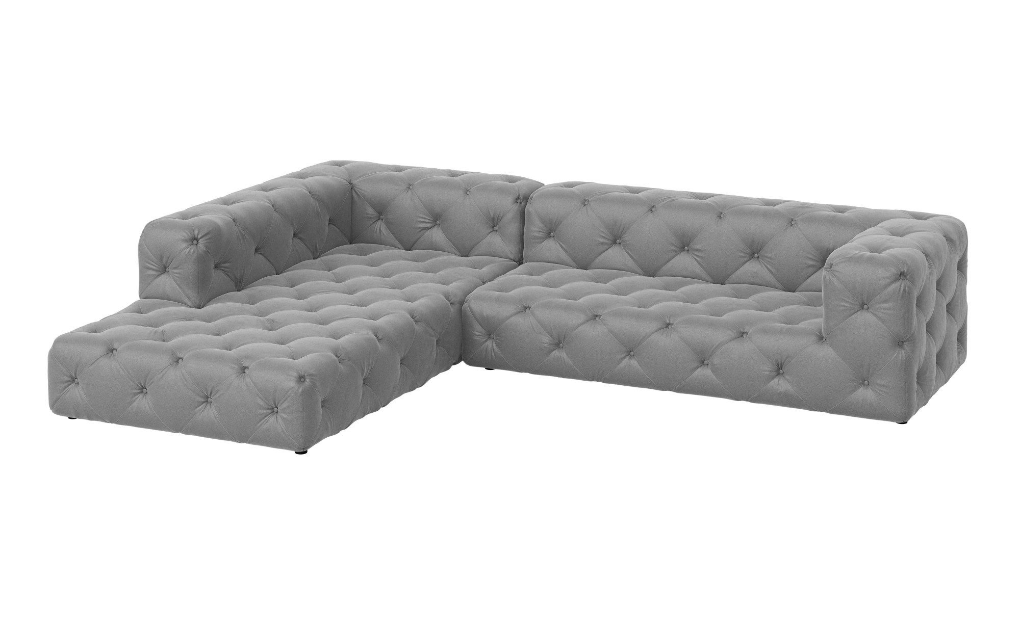 Places of Style Hoekbank FOLLINA L-vorm, met klassieke Chesterfield-knoopstiksels