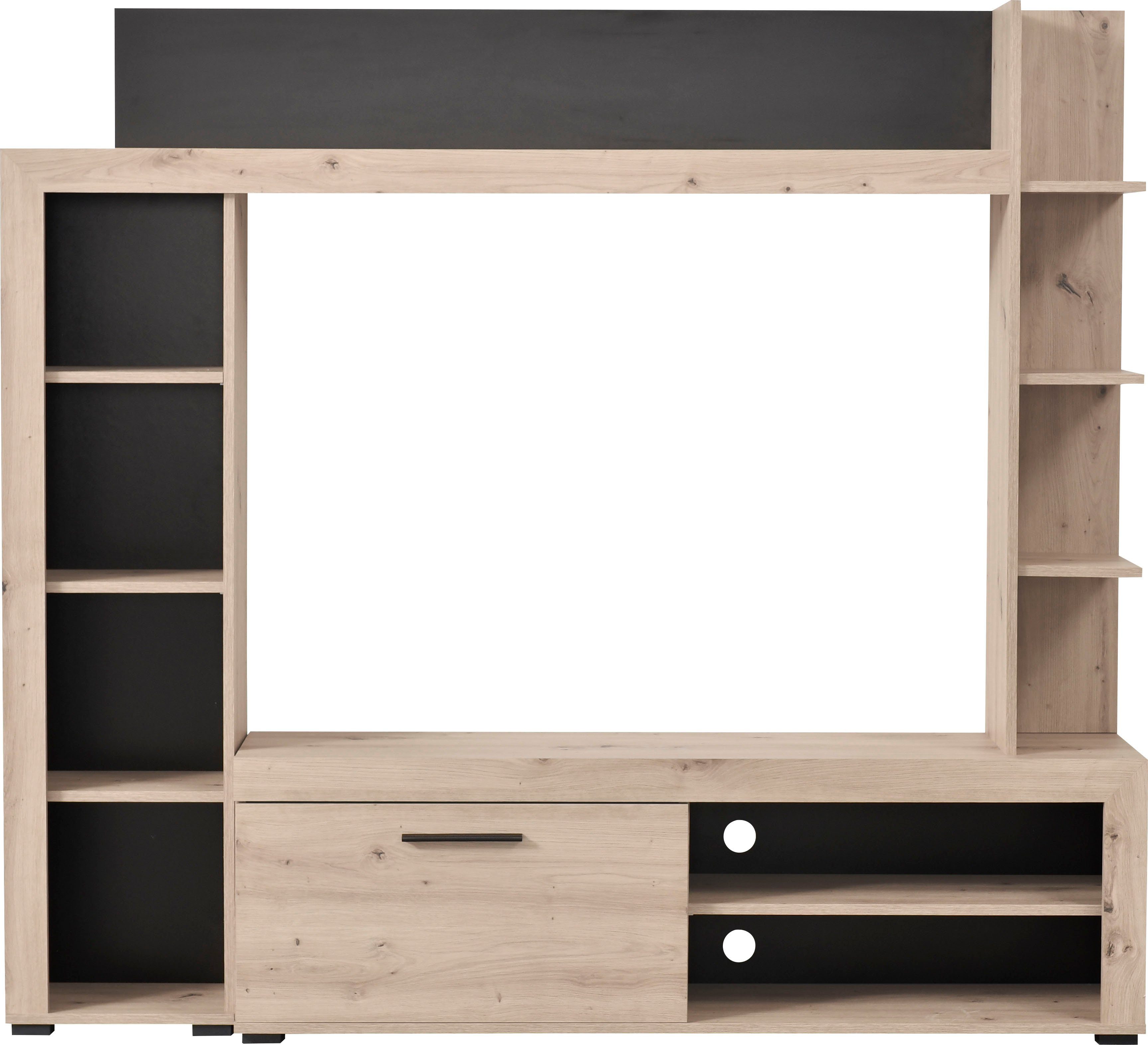 INOSIGN Wandmeubel Rubi met tv-lowboard en rekverbouwing, breedte/hoogte 172,5/157,7 cm (set, 4-delig)