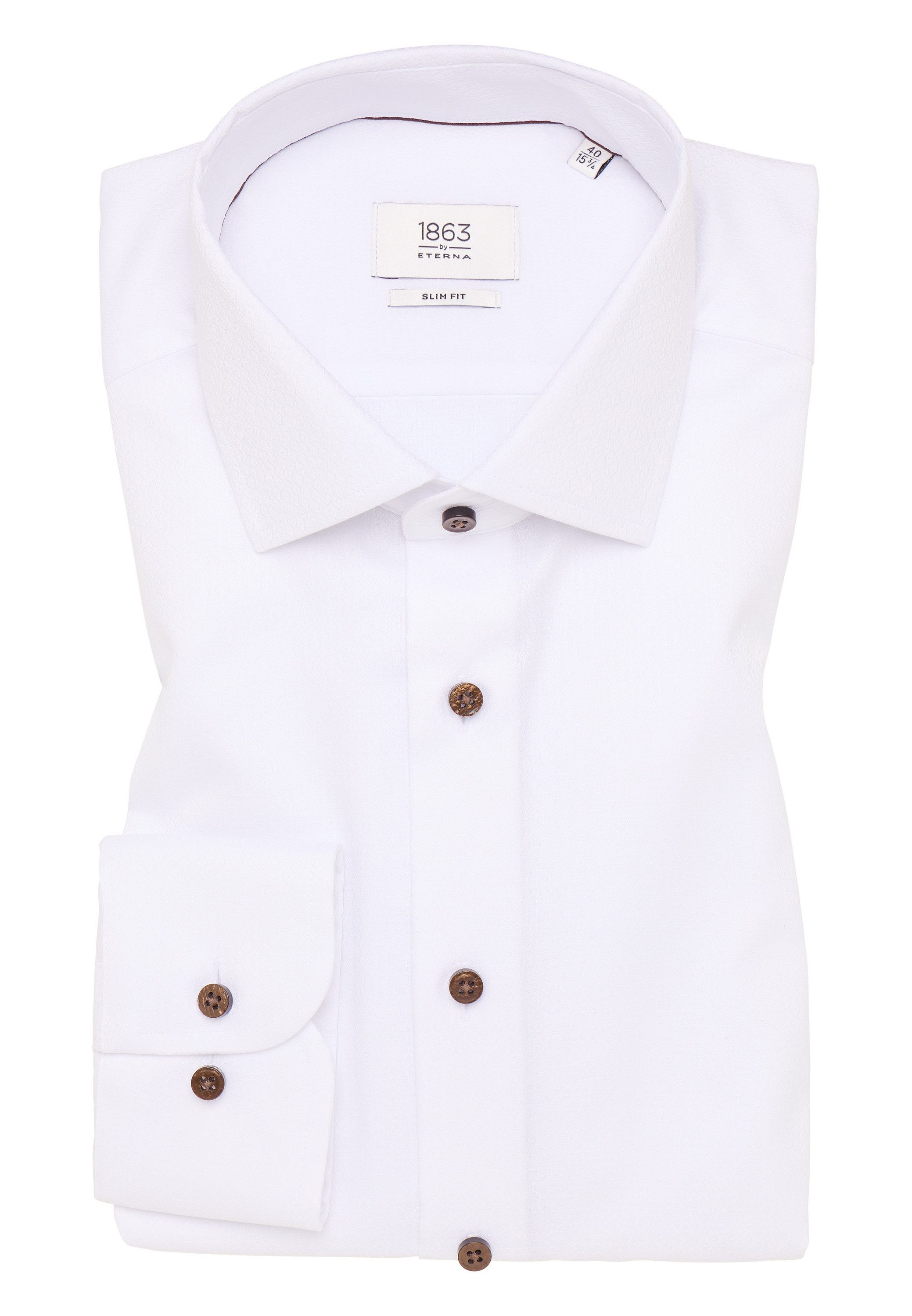 Eterna Overhemd met lange mouwen Slim fit NON IRON (strijkvrij)