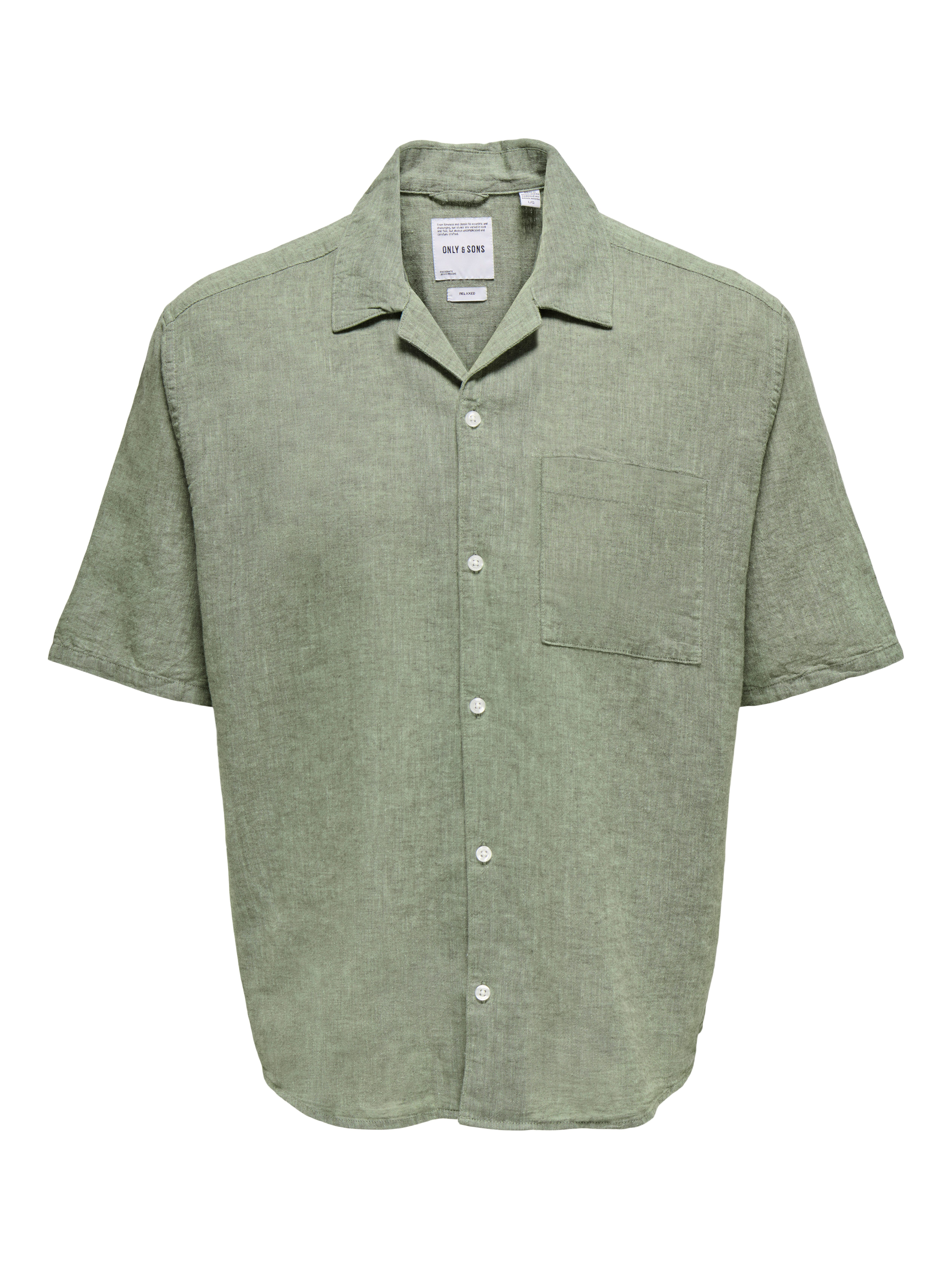 ONLY & SONS Overhemd met korte mouwen ONSCAIDEN LIFE RELAX SS RESORT 1PKT SHIR